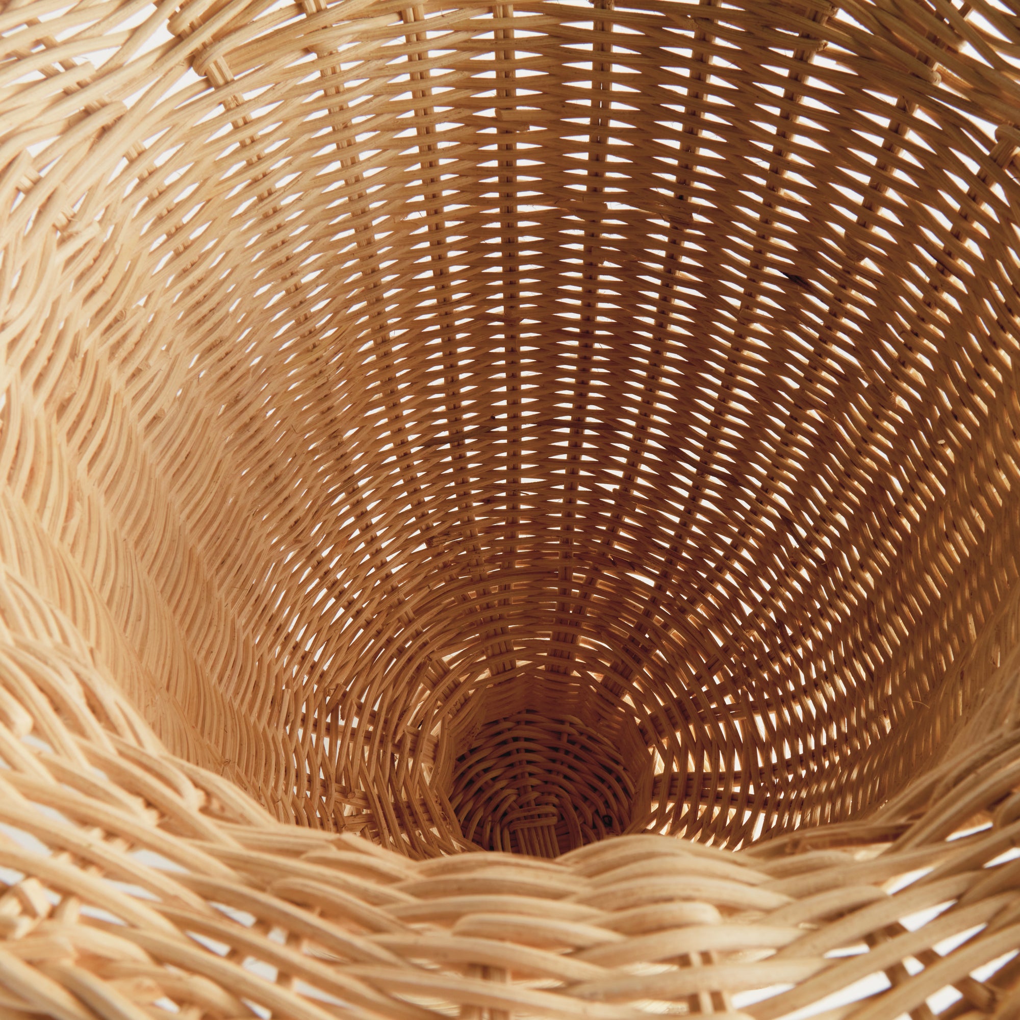 Nola Rattan Scalloped Edge Footed Urn