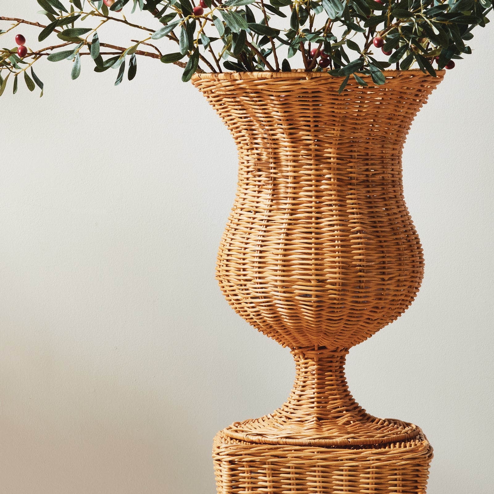 Calder Rattan Footed Urn Tall