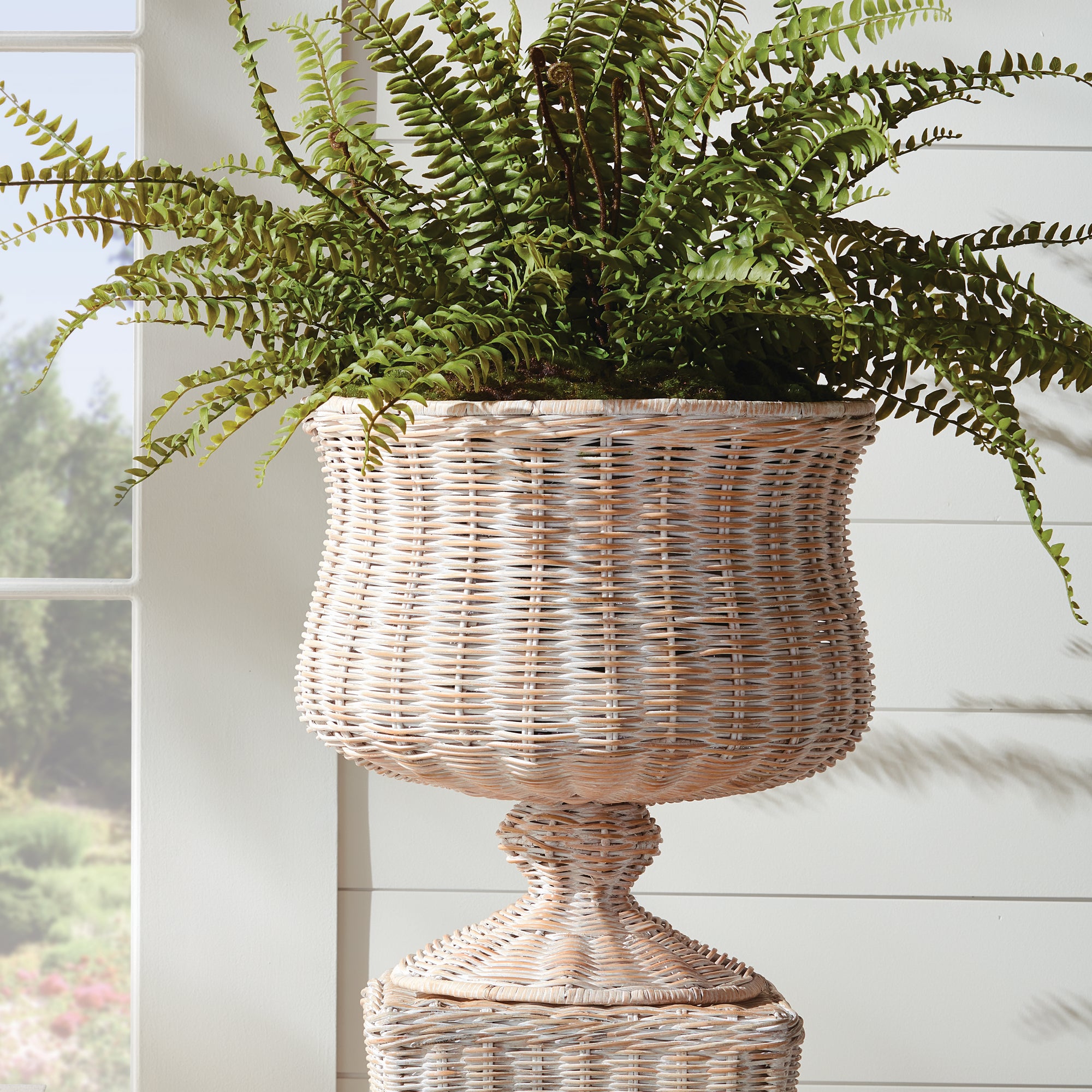 Calder Rattan Footed Urn Wide