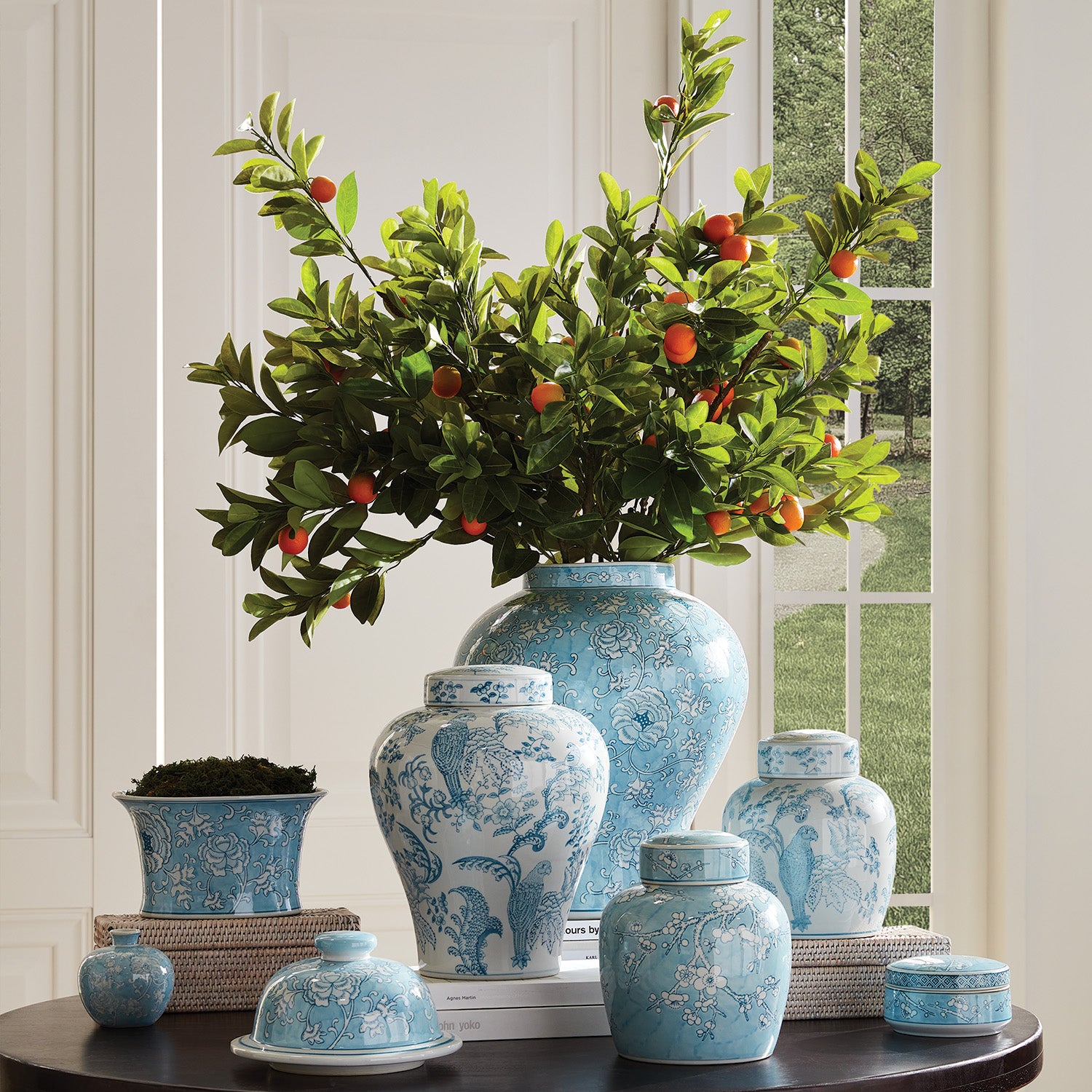 Artificial Orange Branches - Set of 2