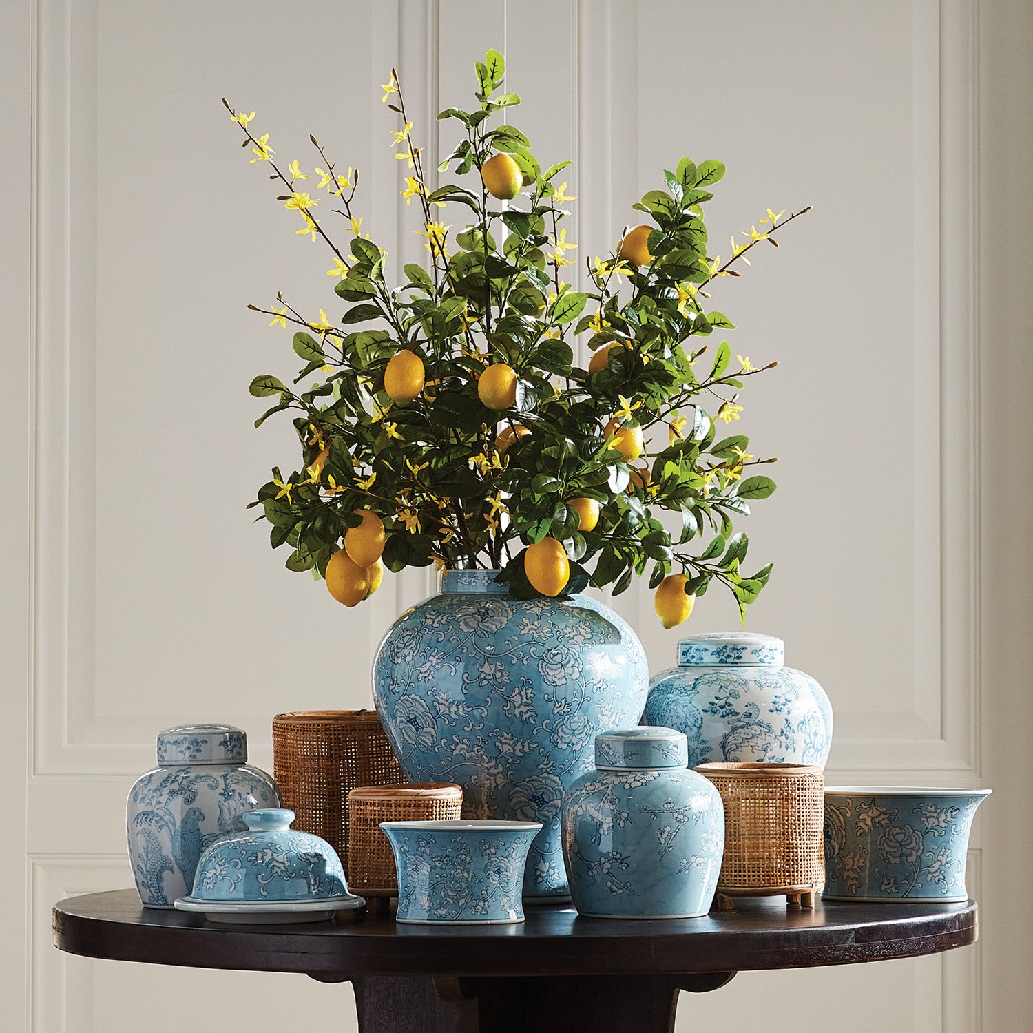 Artificial Lemon Stems - Set of 4