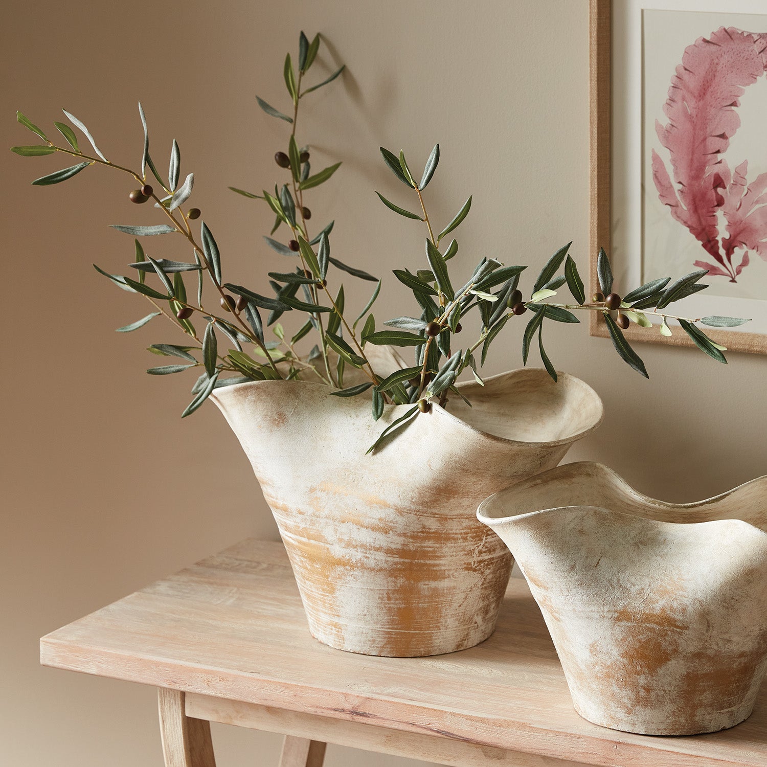 Olive Stems and Fruit, Set of 4