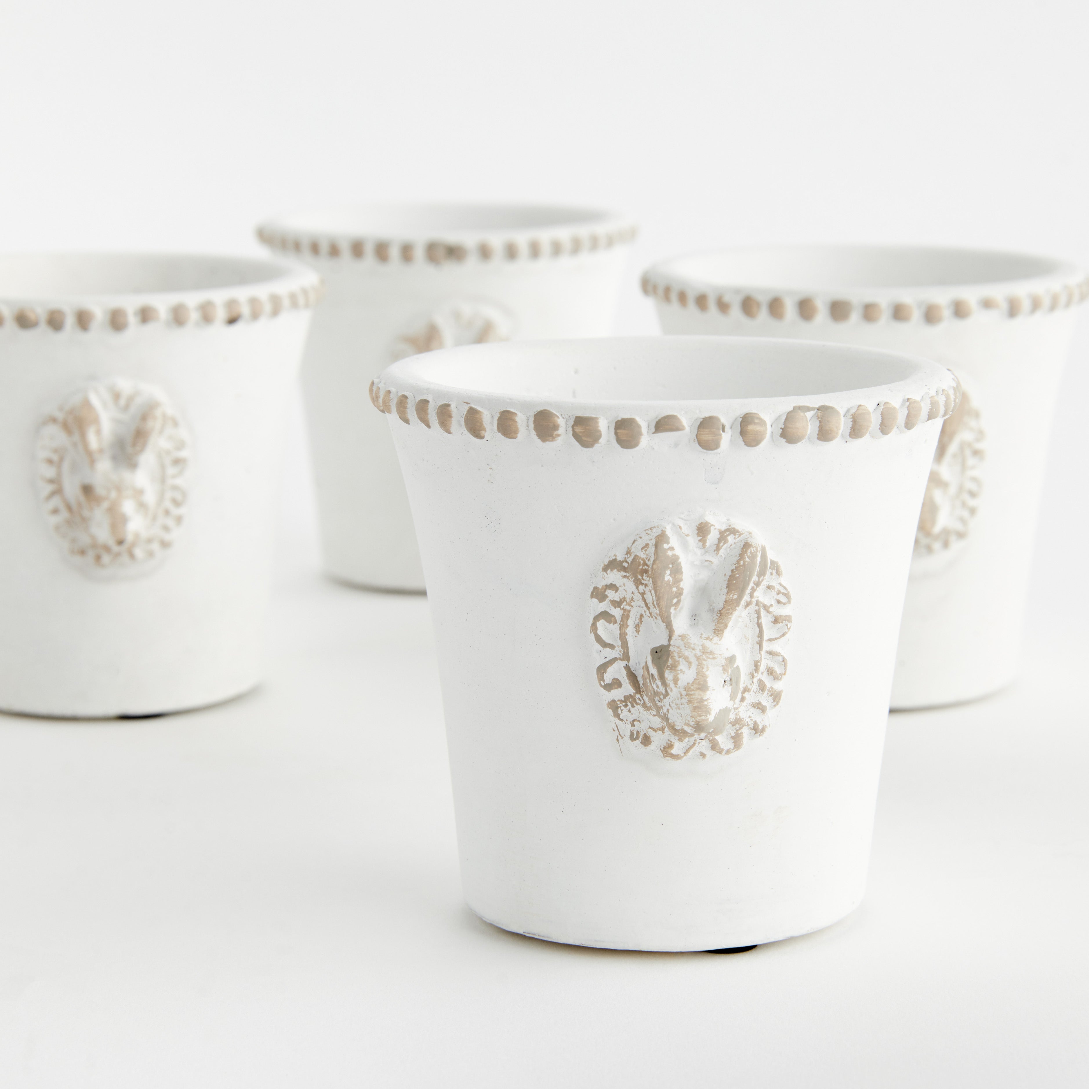 Minimalist Rabbit Mini Pots, Set of 4
