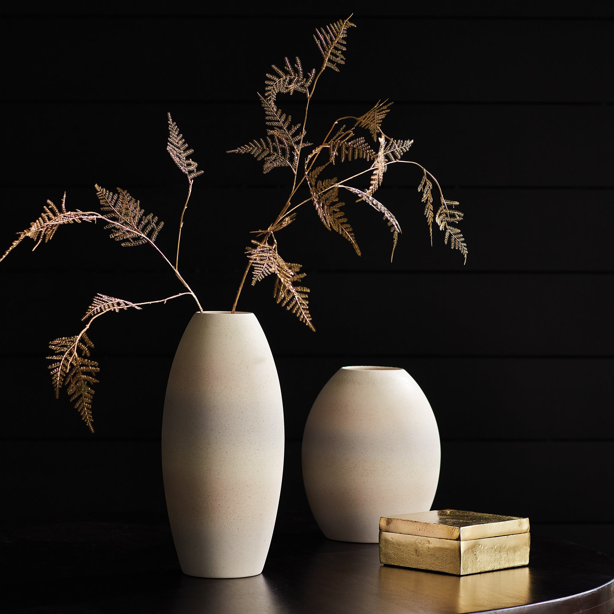 Golden Fern Twigs Set of 4