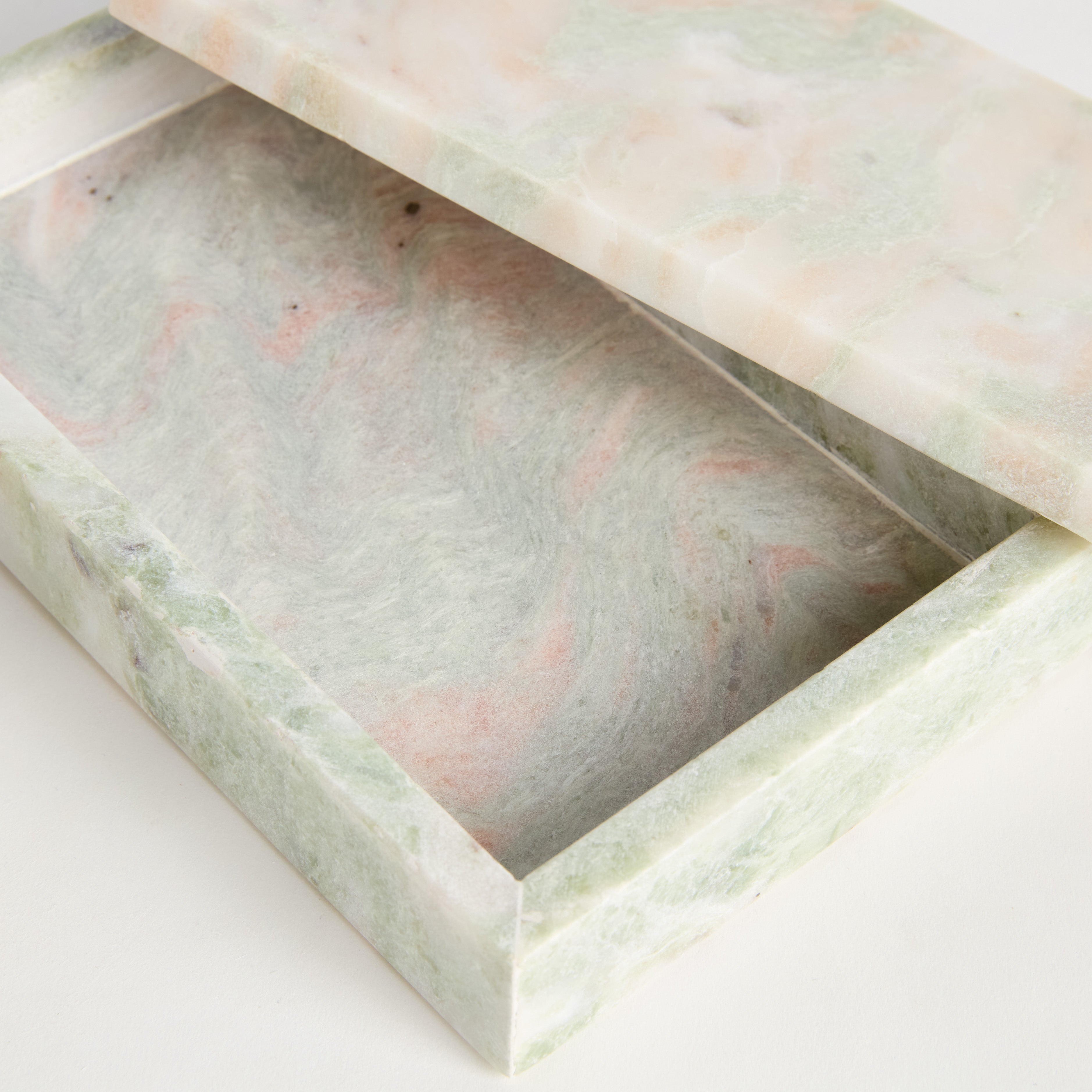 Joanna Marble Lidded Boxes, Set of 2