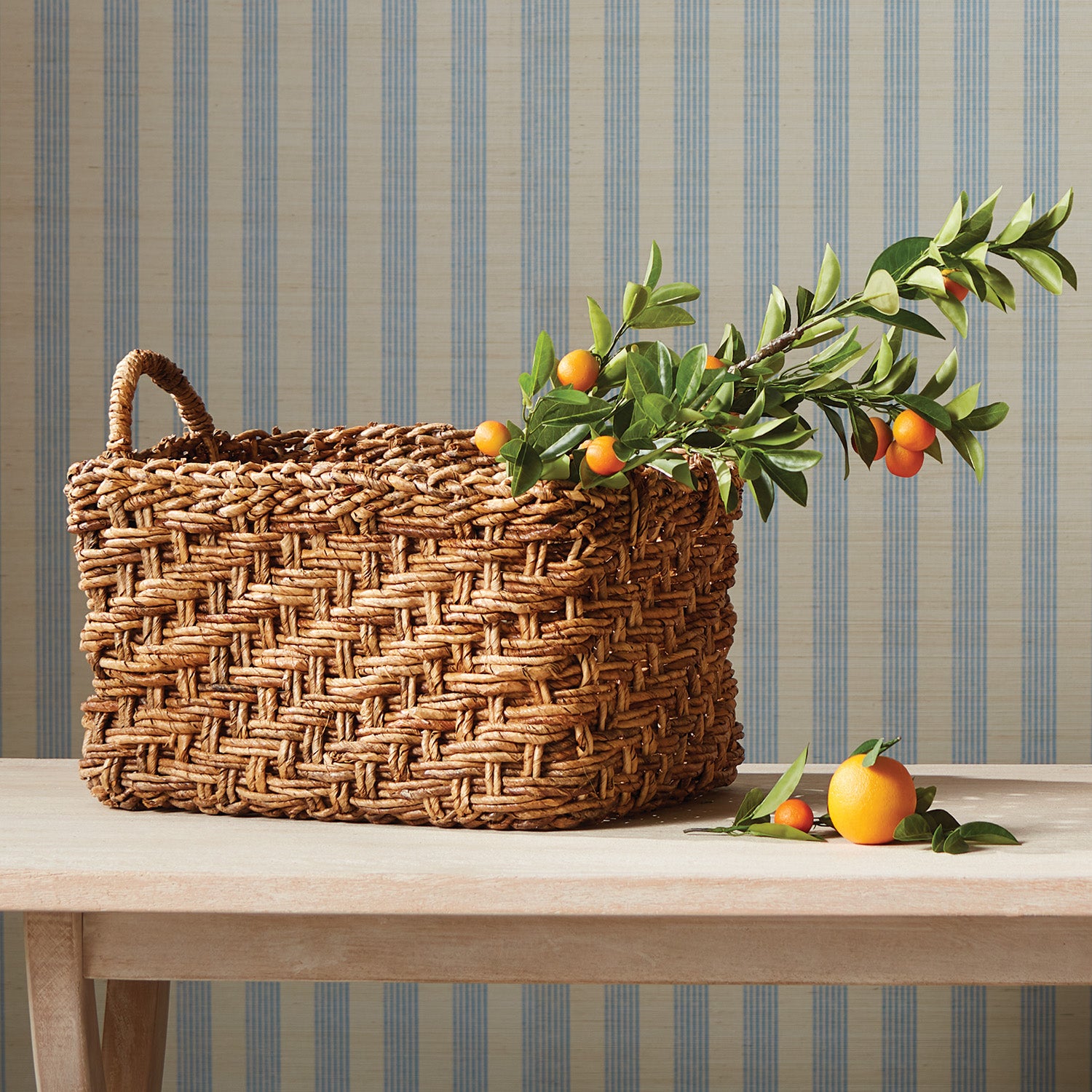 Evelyn Banana Leaf Baskets with Handles Large, Set of 2