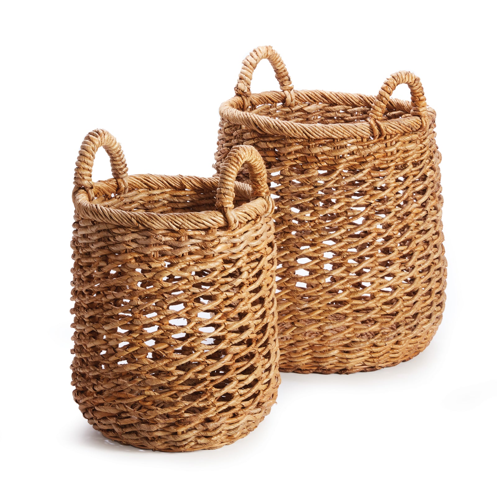 Camilla Banana Leaf Baskets w/ Handles, Set of 2