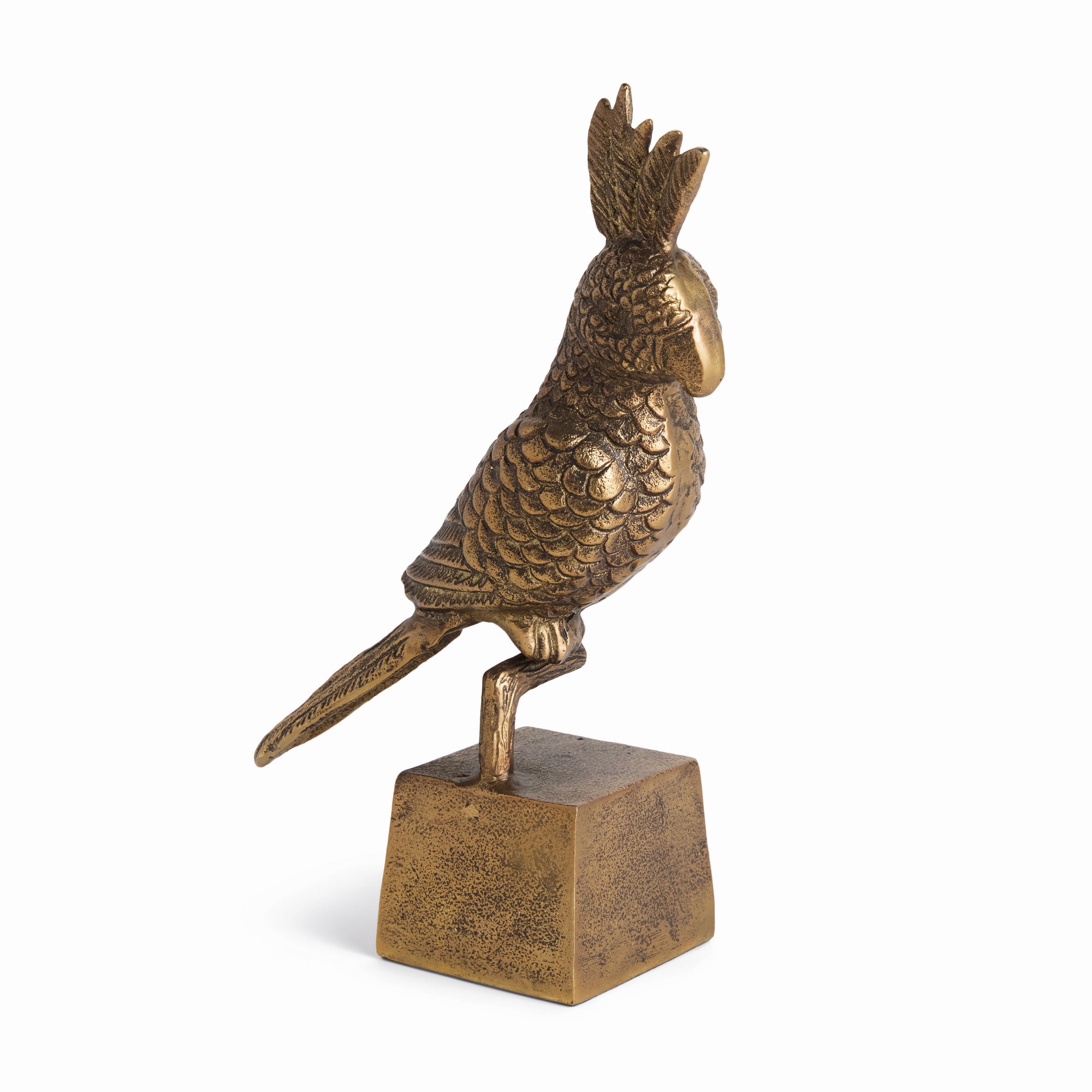 Brass Parrot Sculpture, Set of 2