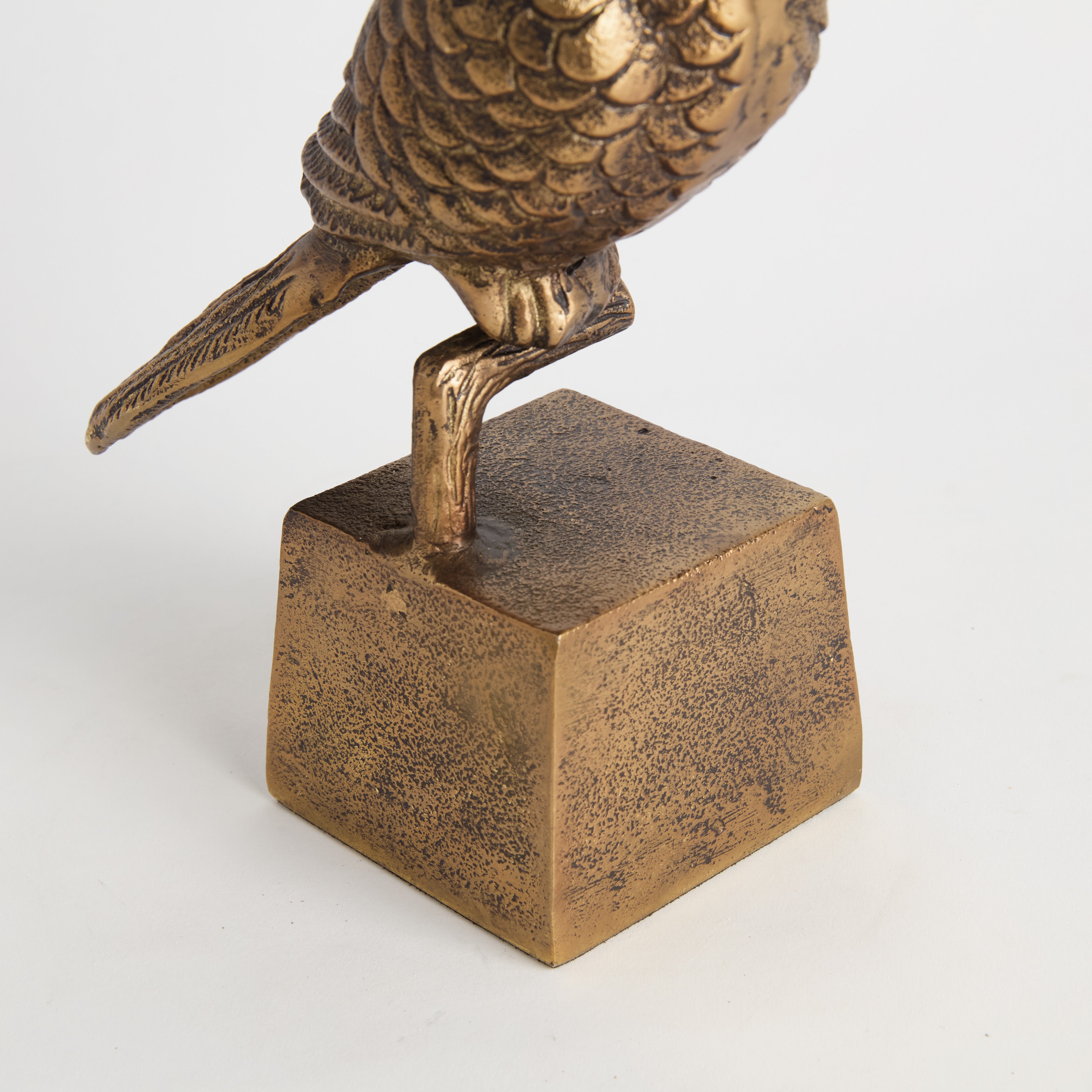 Brass Parrot Sculpture, Set of 2