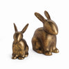 Duo Sitting Rabbit Sculpture, Set of 2