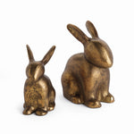 Duo Sitting Rabbit Sculpture, Set of 2