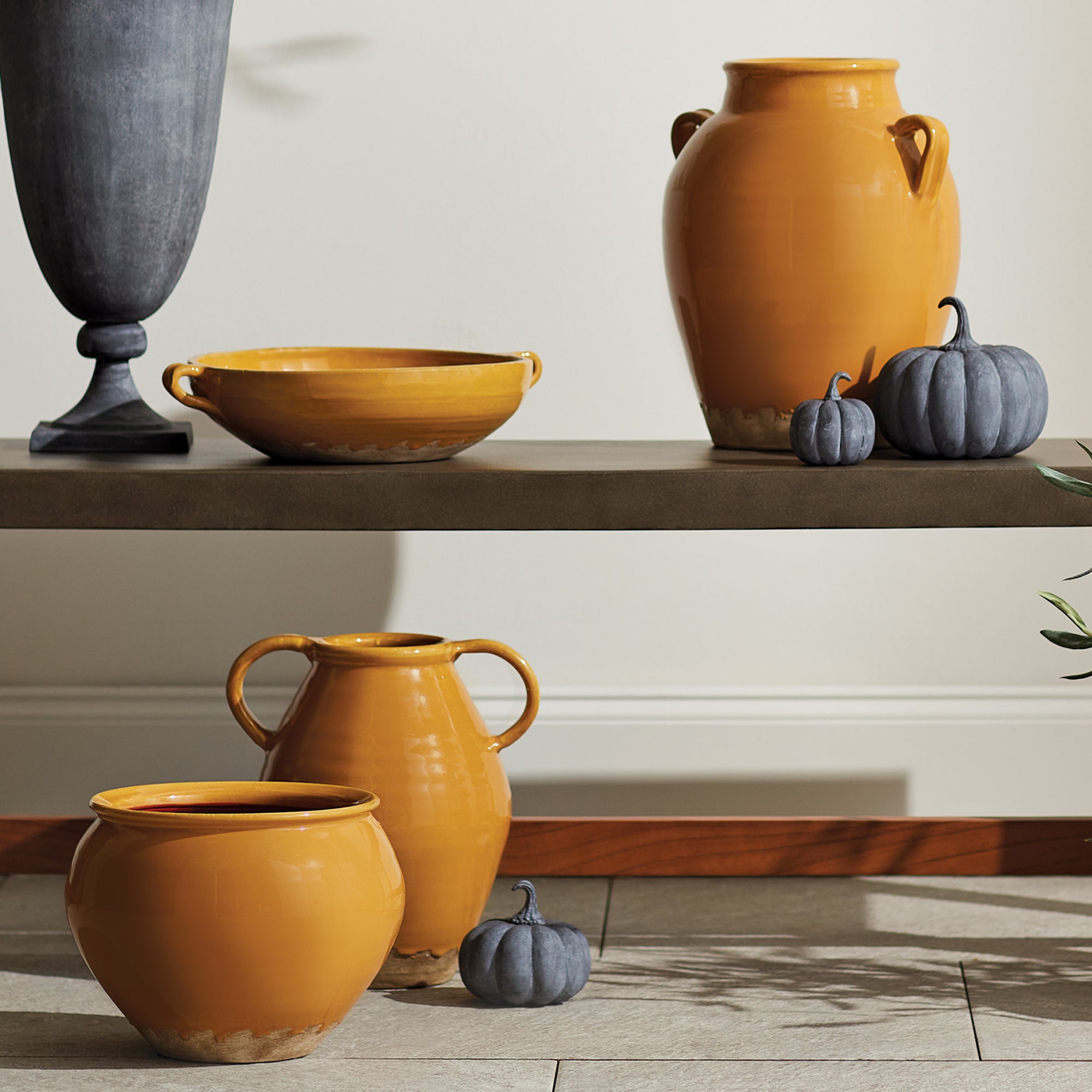 Pumpkin Sculptures Set of 3