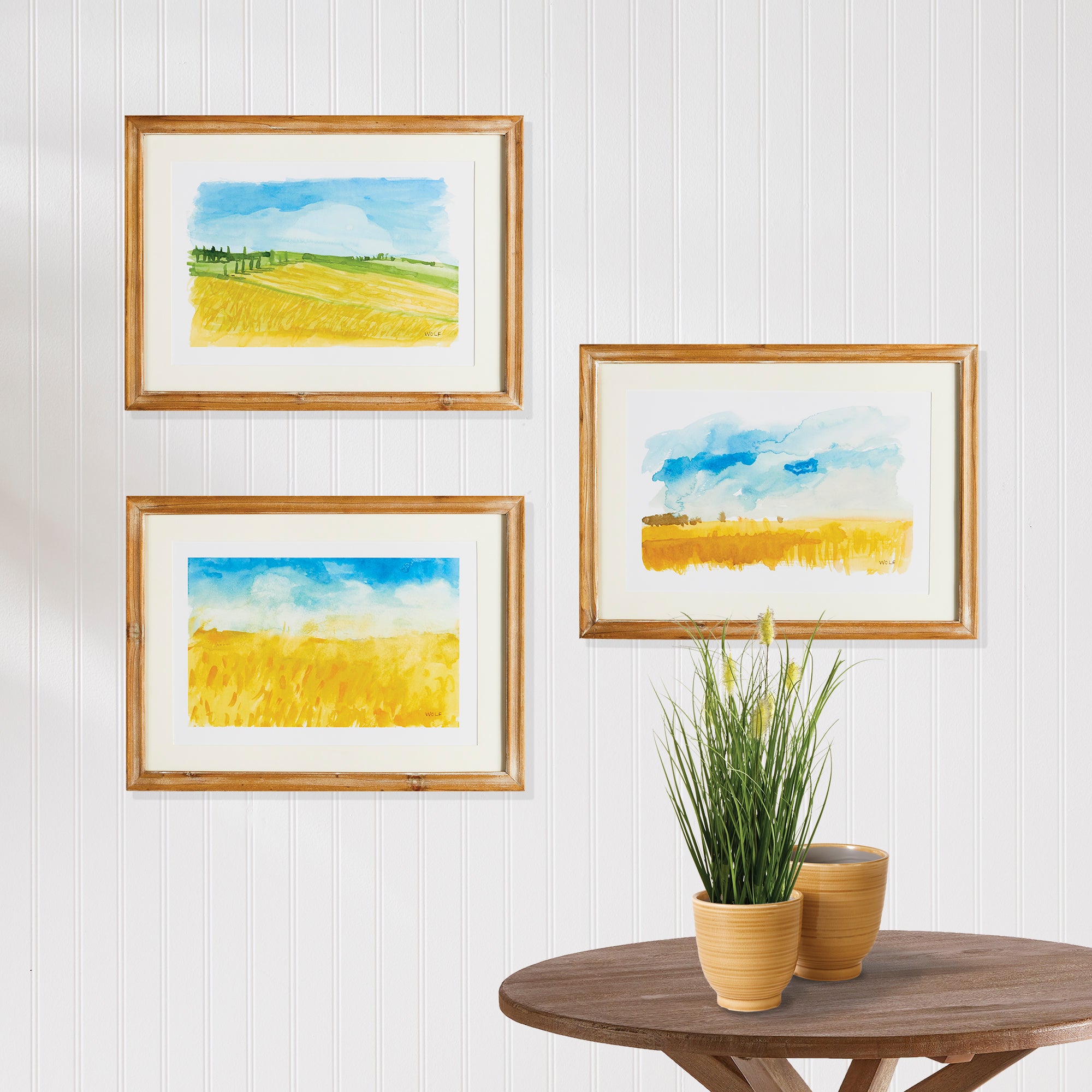 Countryside Landscape Prints, Set of 3