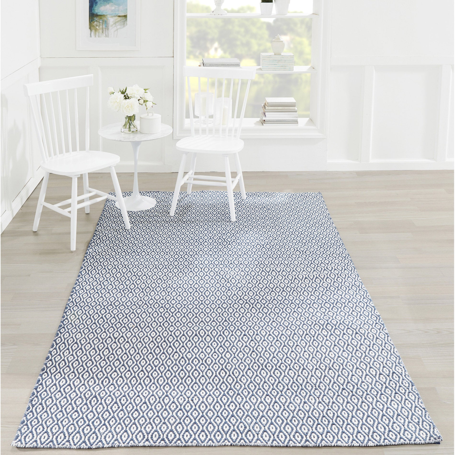 Erin Gates by Momeni Newton Davis Navy Hand Woven Recycled Plastic Indoor Outdoor Rug