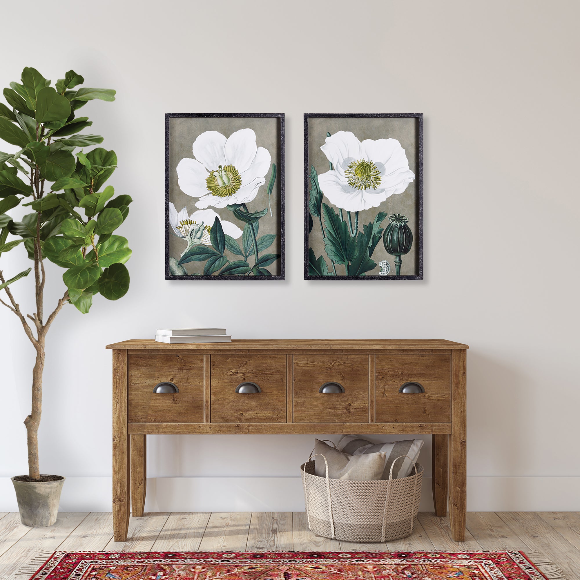 Poppy Flora Prints, Set of 2