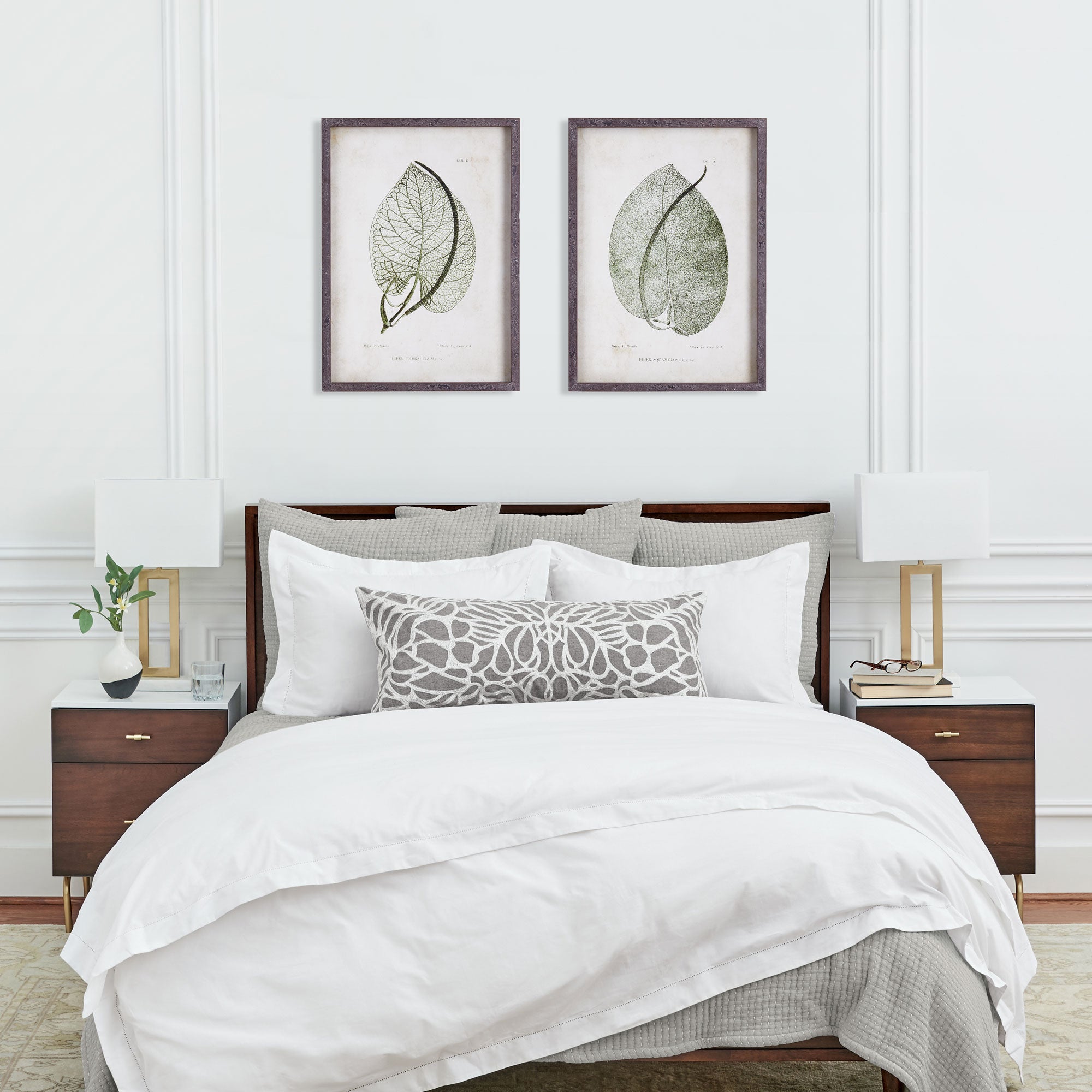Botanical Leaf Study, Set of 2