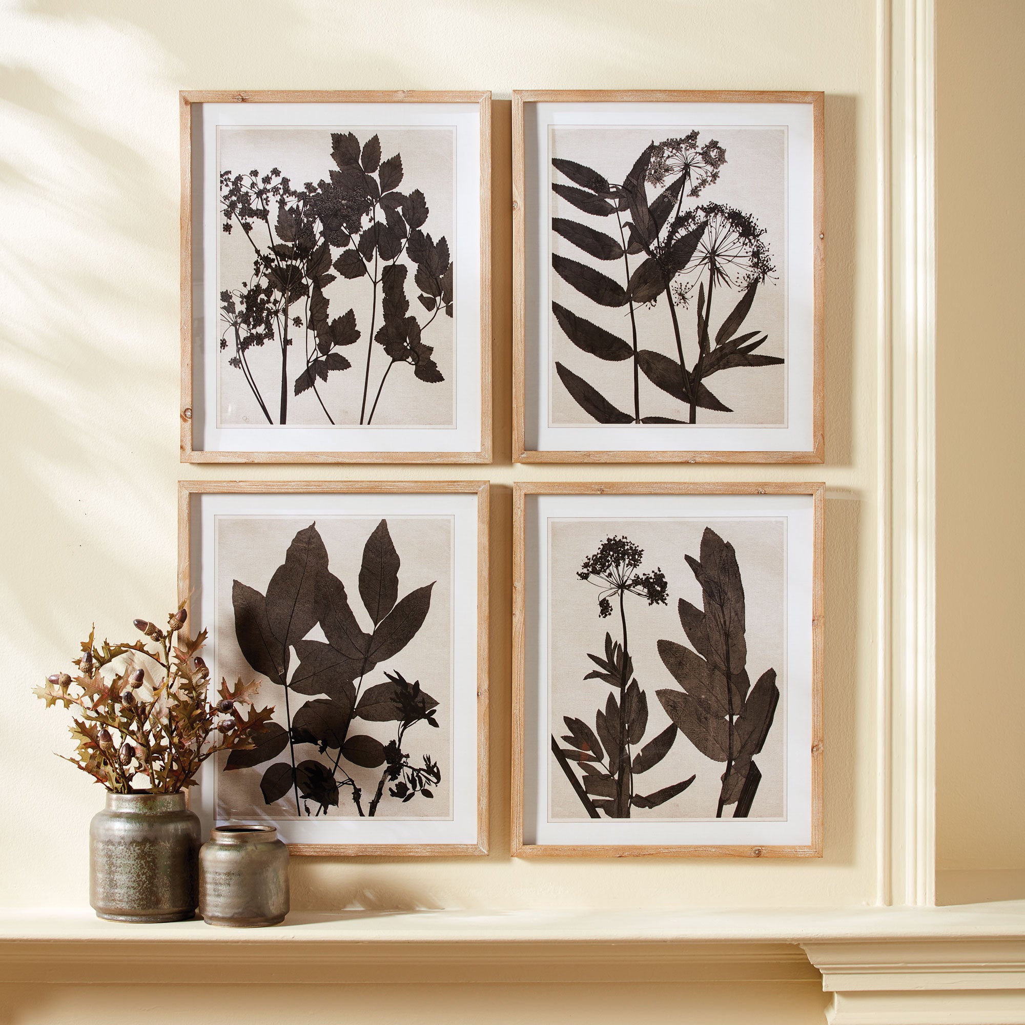 Pressed Botanical Prints, Set of 4