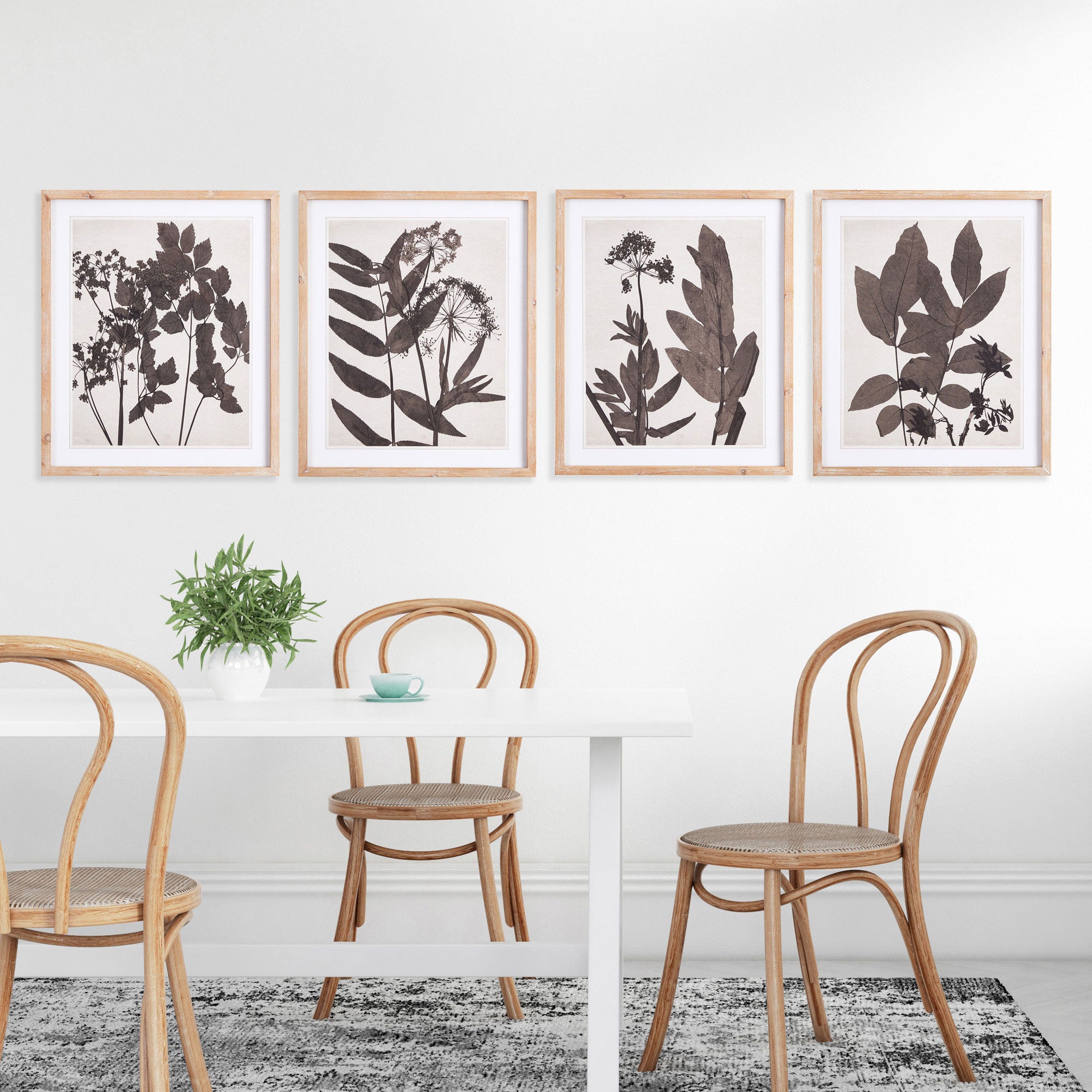 Pressed Botanical Prints, Set of 4