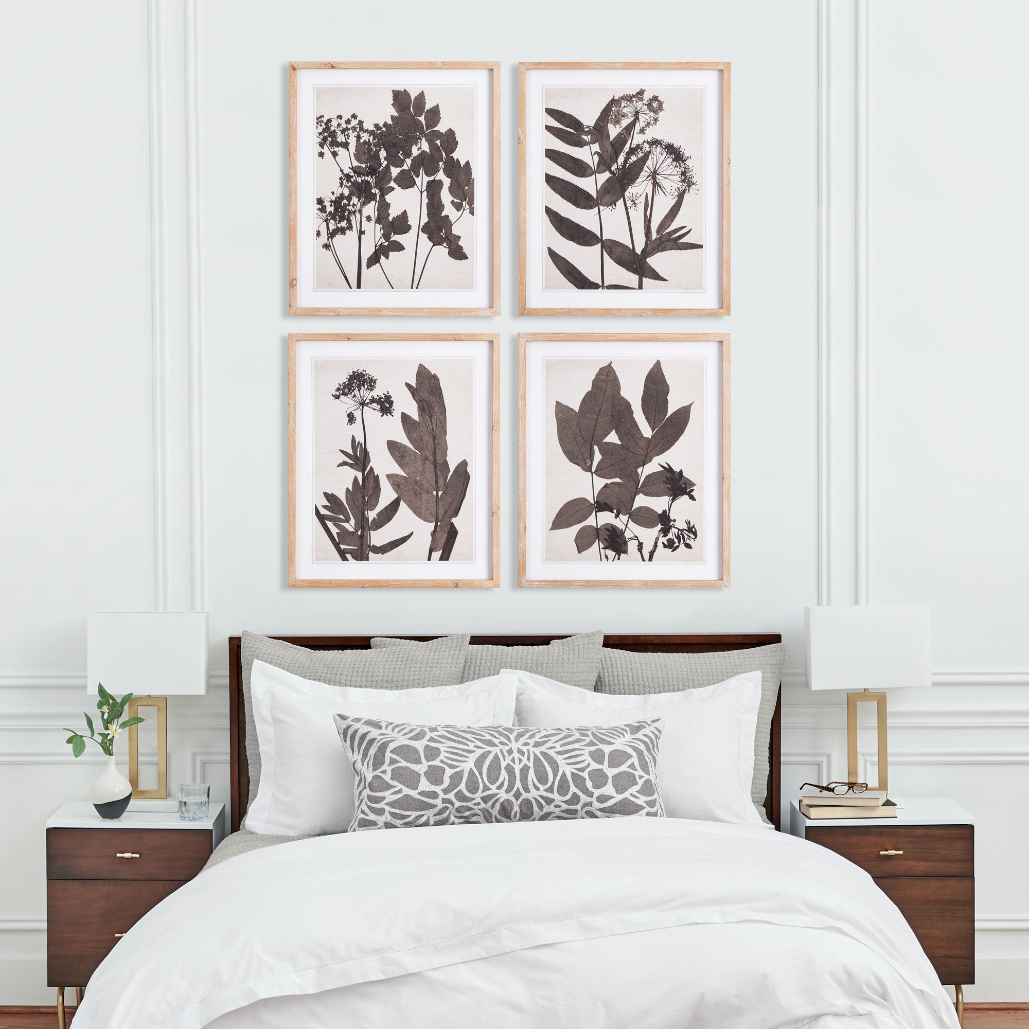Pressed Botanical Prints, Set of 4