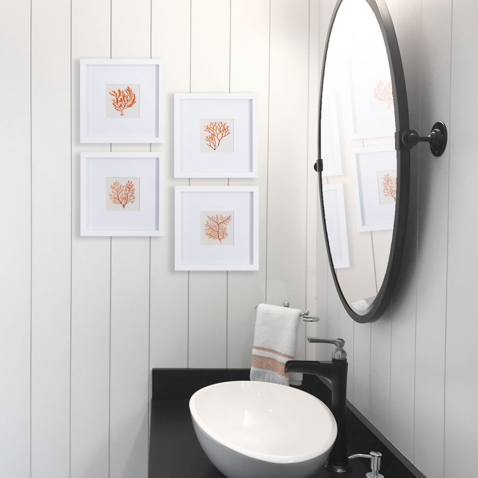 Noa Coral Petite Prints Set of 4