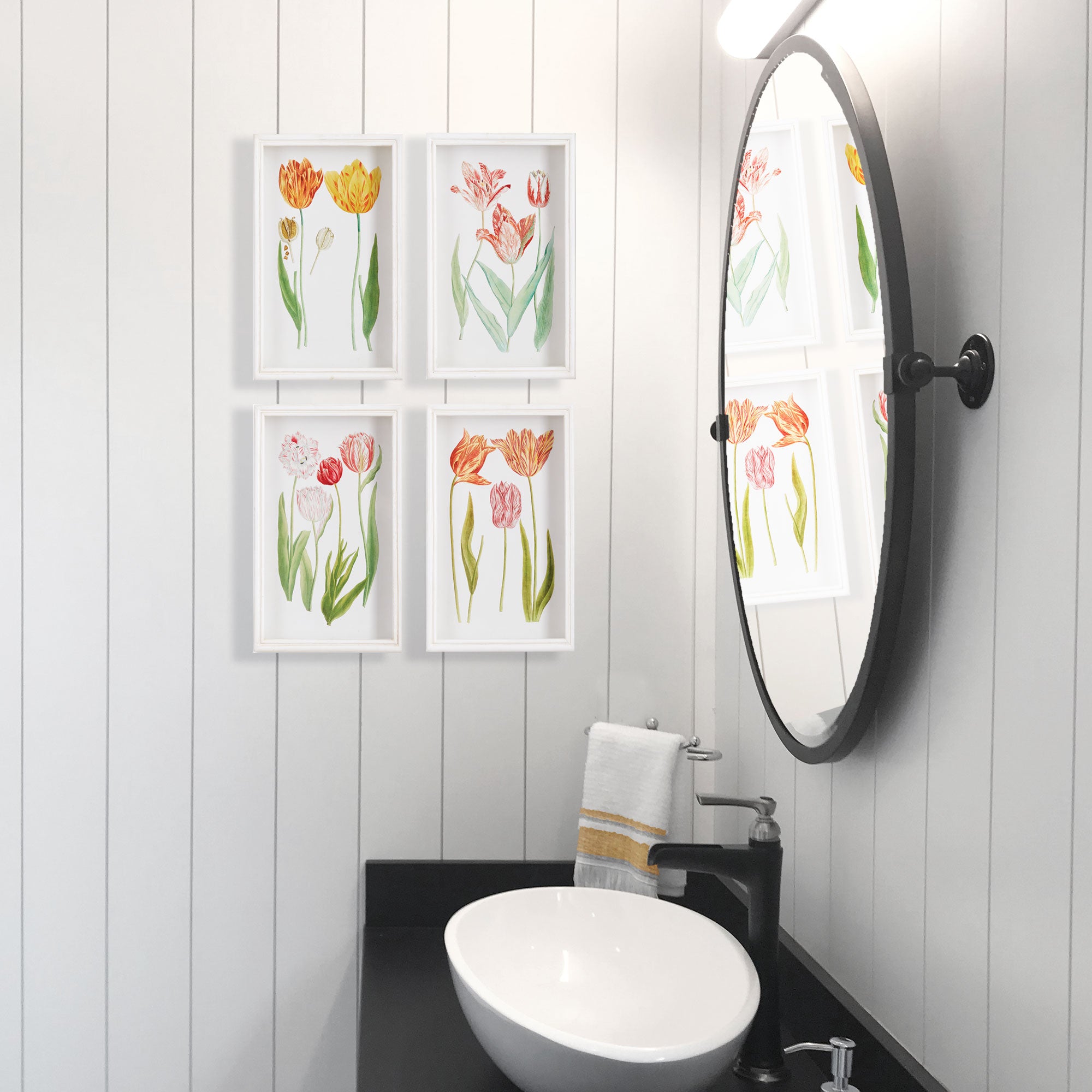 Tulip Flora Prints, Set of 4