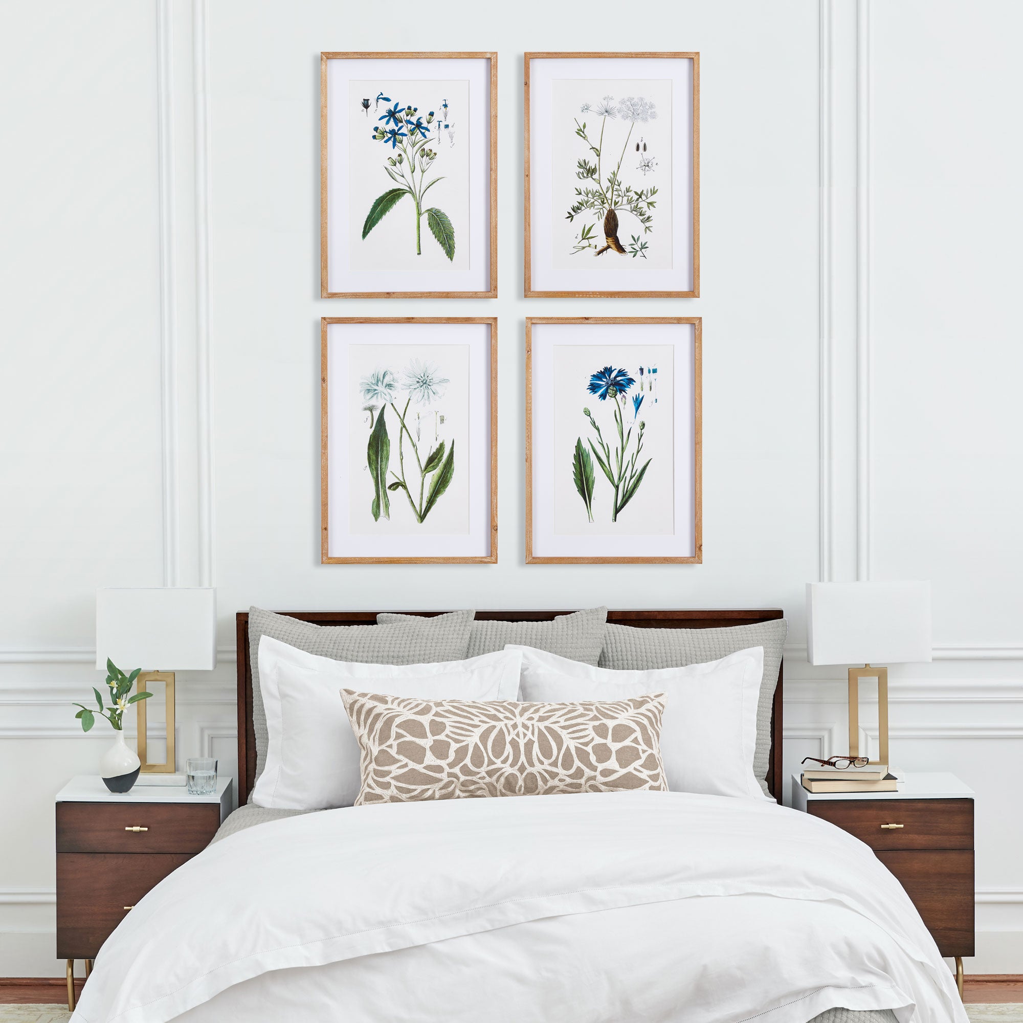 Botanical Mountain Prints, Set of 4