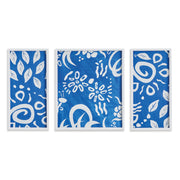 Blue Tropical Prints, Set of 3