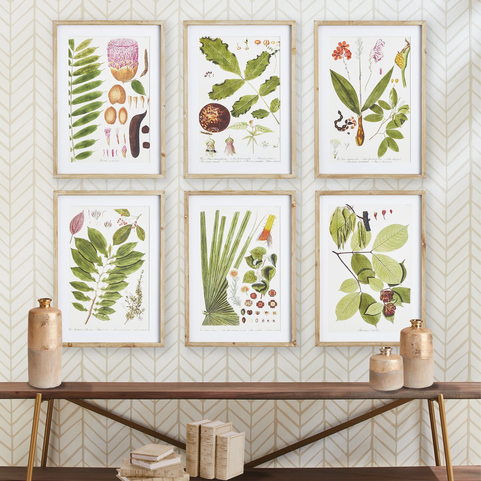 Leafy Botanical Study, Set of 6