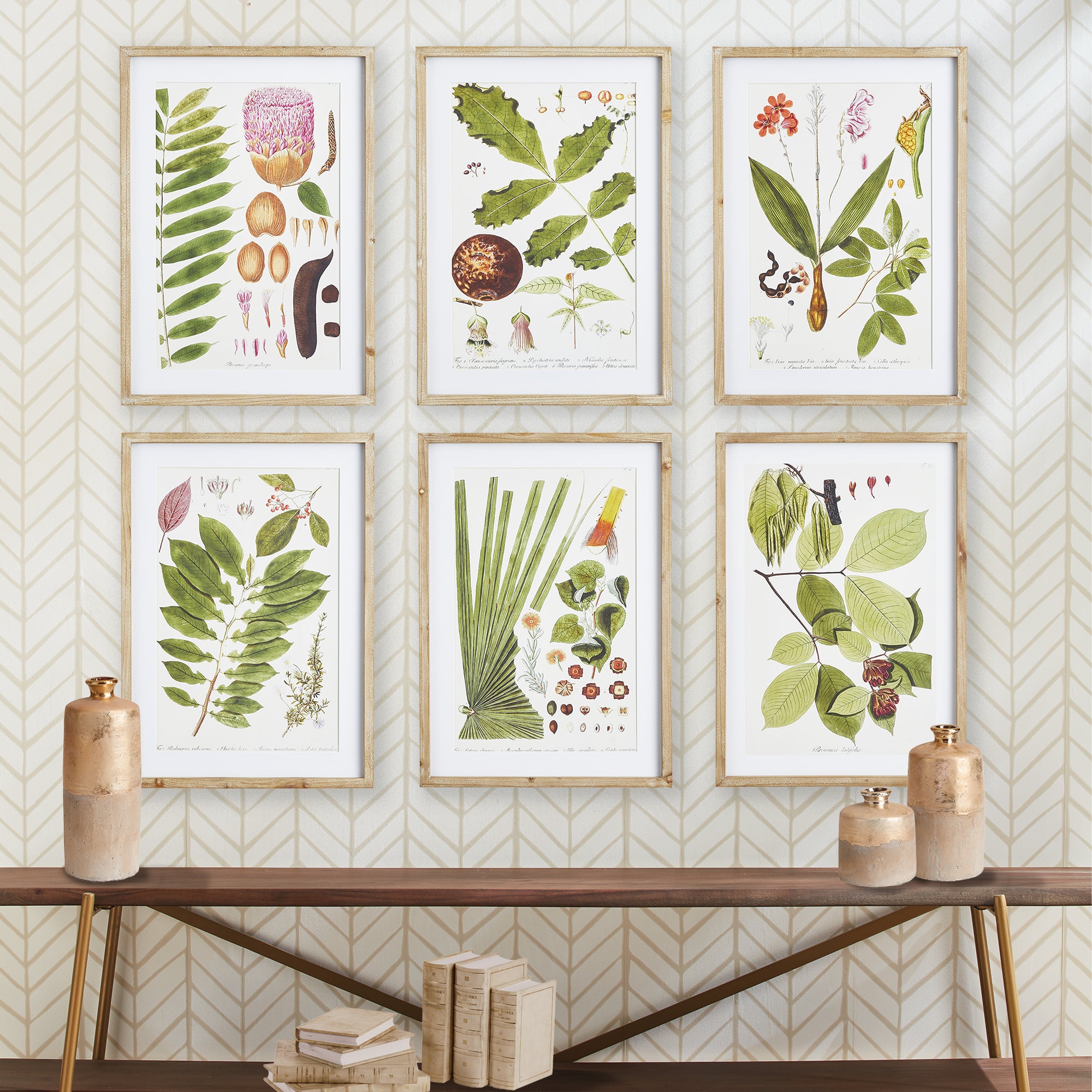 Leafy Botanical Study, Set of 6