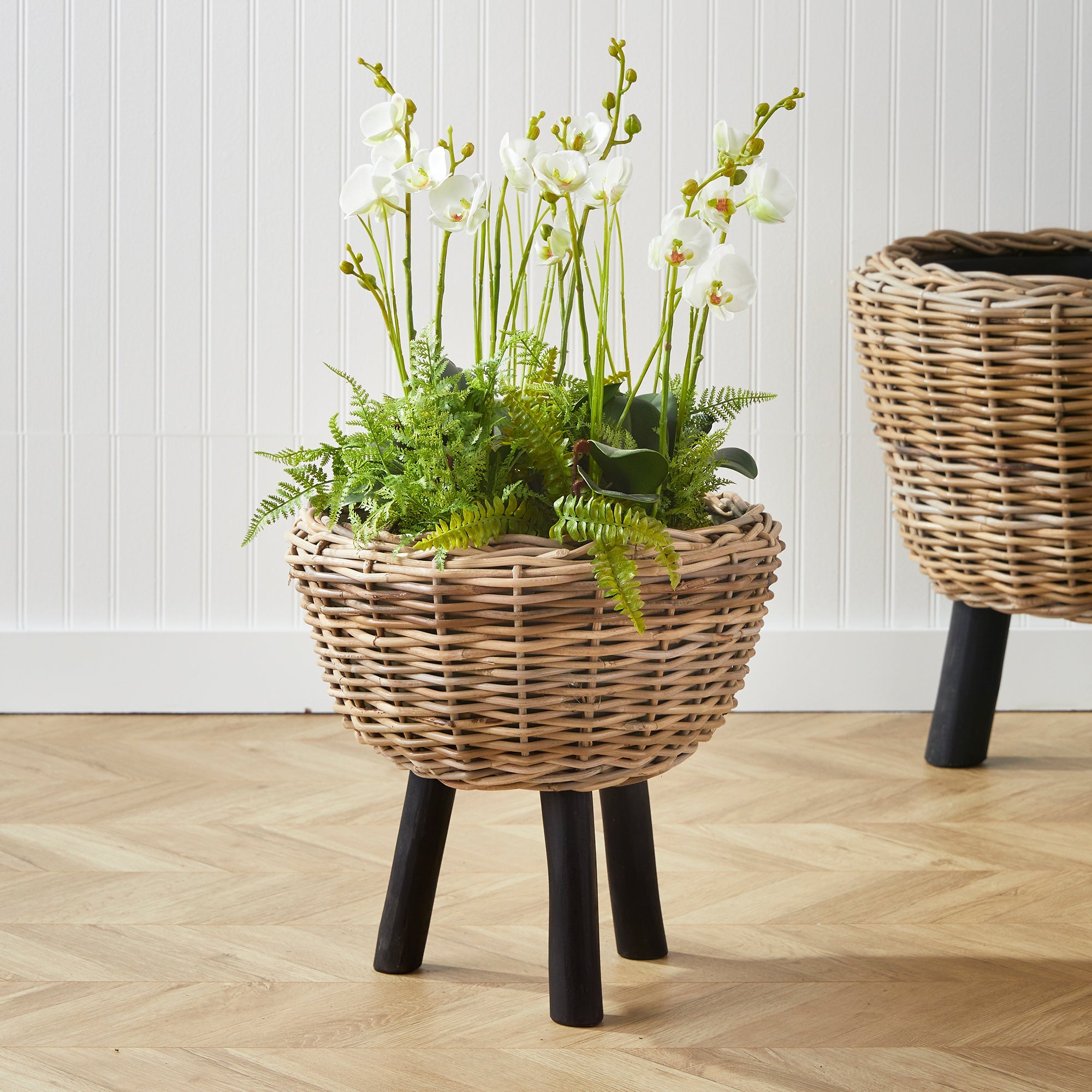 Rattan Twine Dry Basket Plant Riser 17"