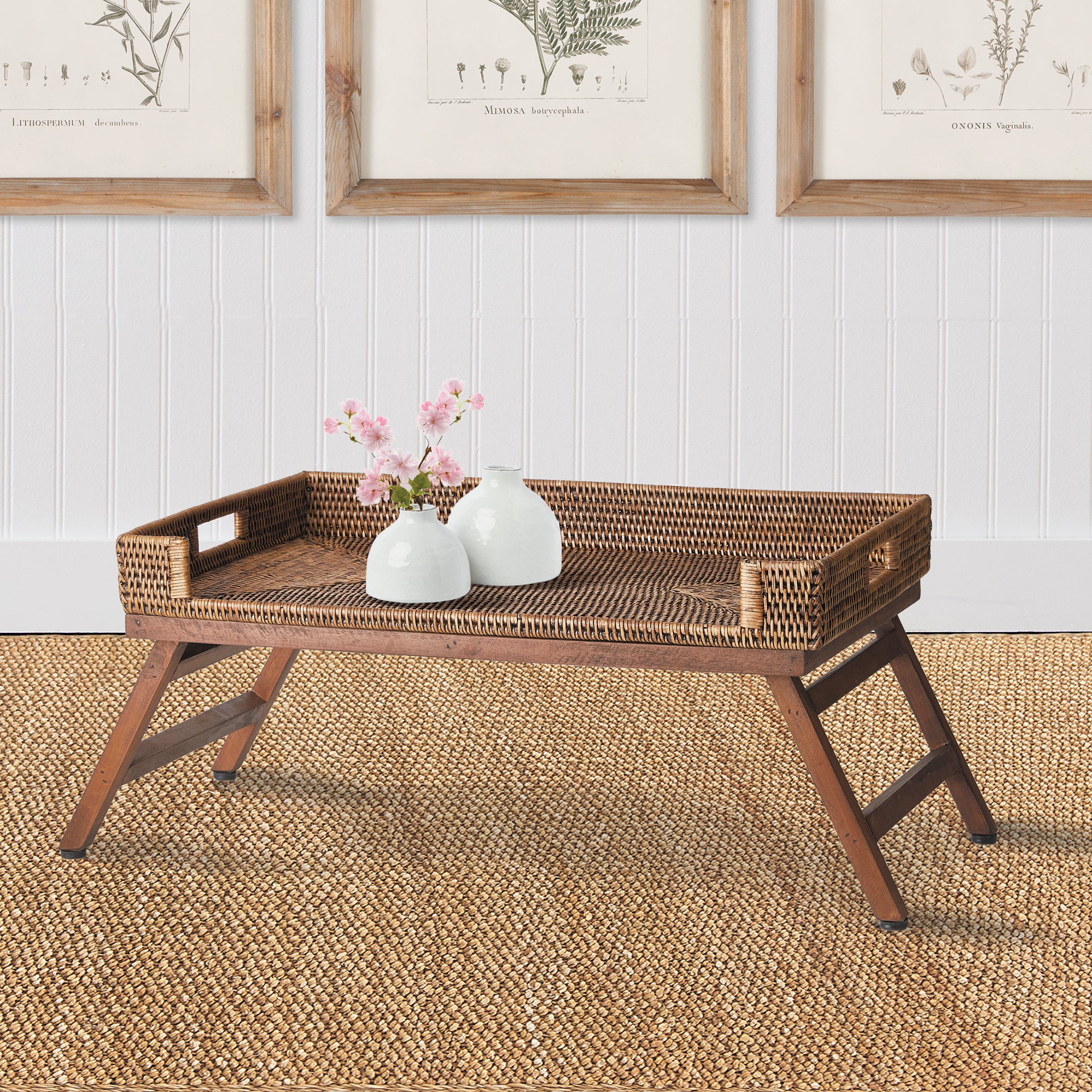 Zoe Rattan Lap Tray Table