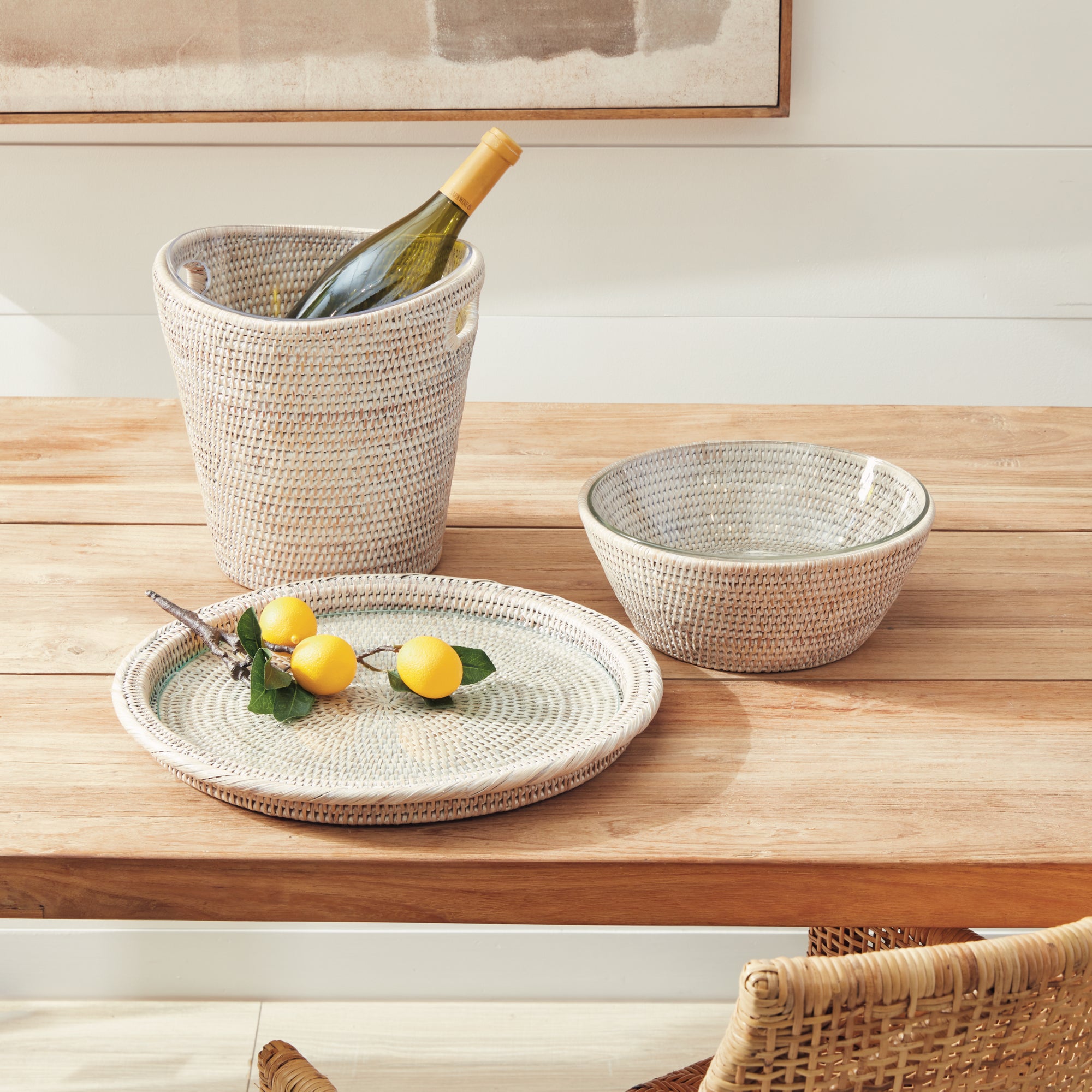 Zoe Rattan Serving Bowl