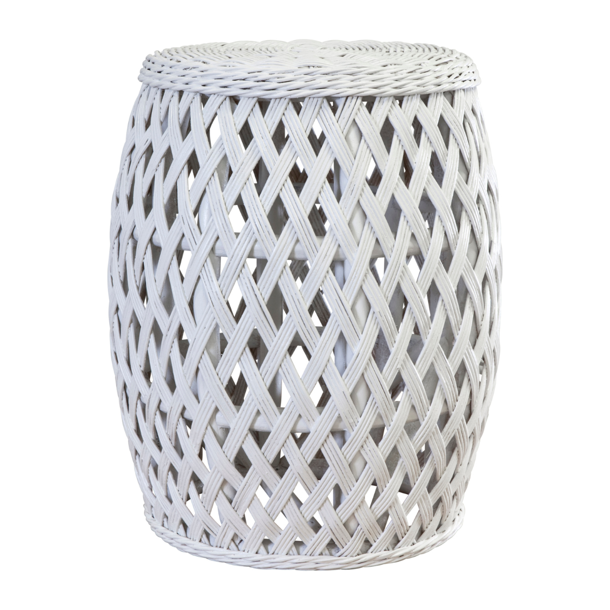 Coastal Lattice Garden Stool