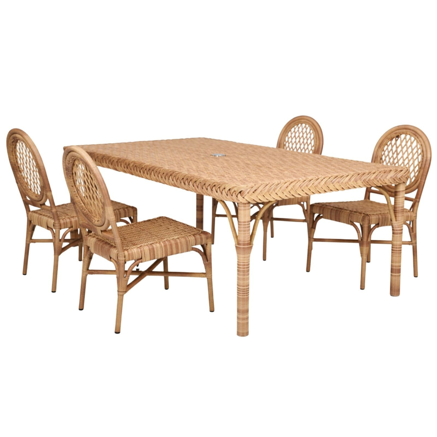 Outdoor Tropical Braided Dining Table