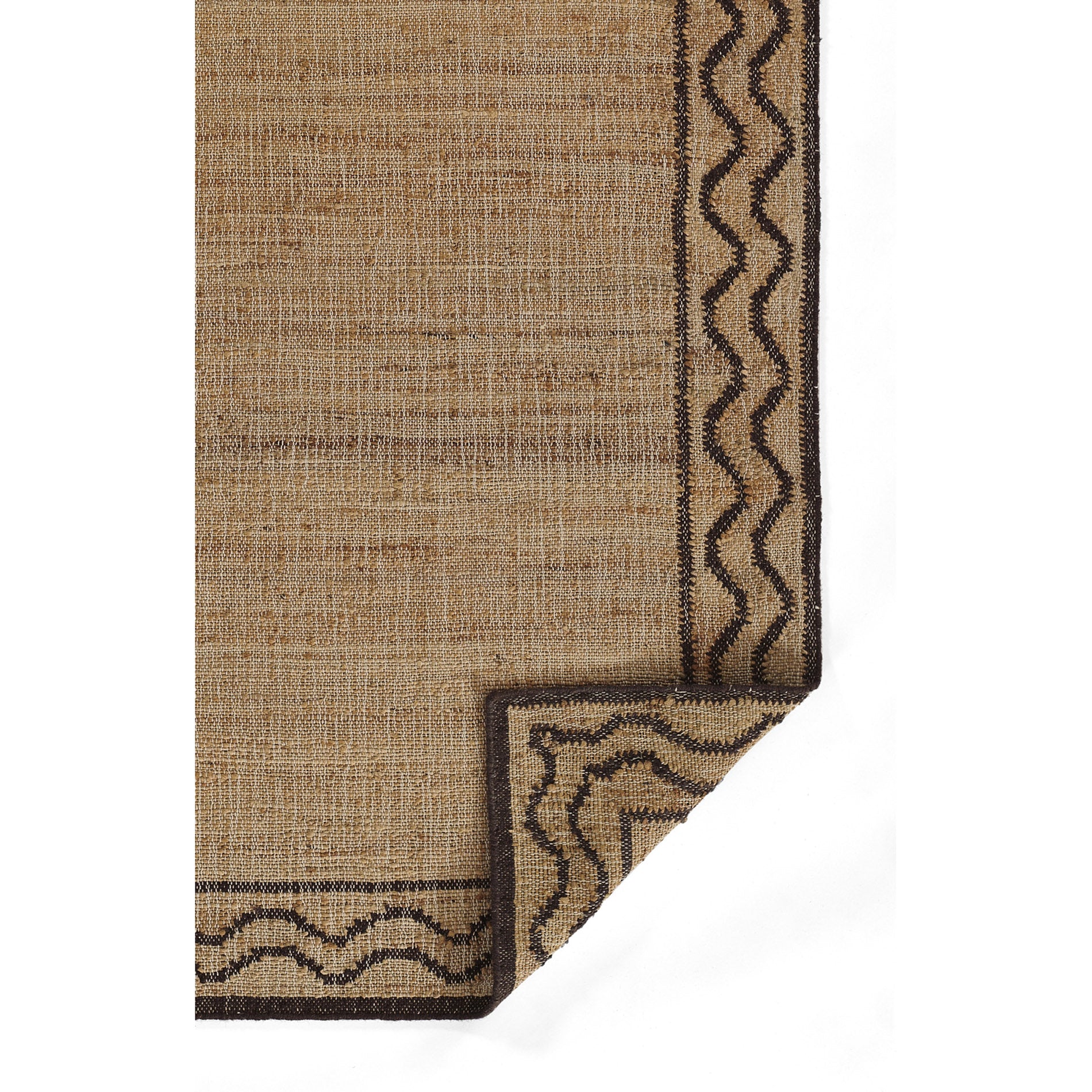 Erin Gates by Momeni Orchard Ripple Brown Hand Woven Wool and Jute Area Rug