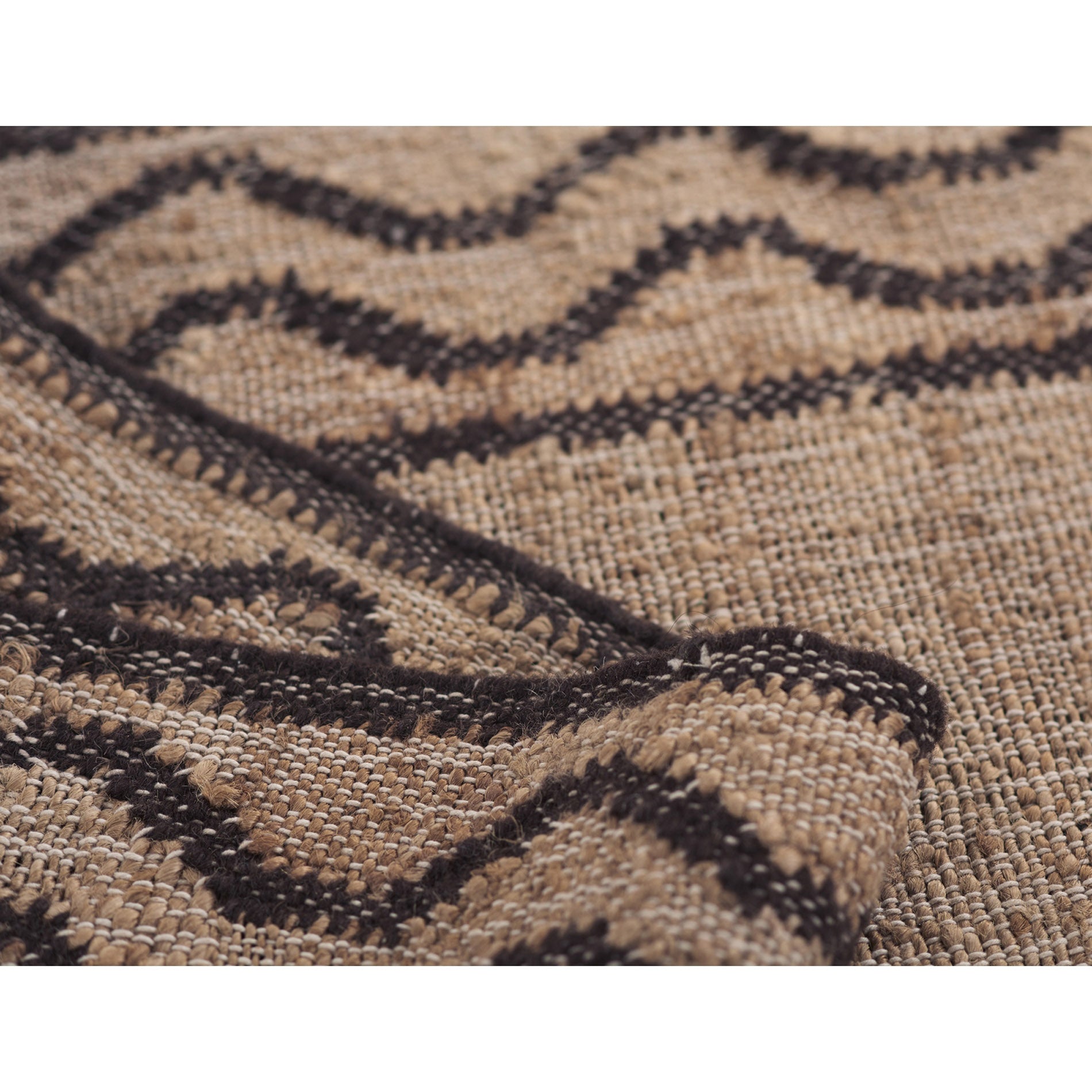 Erin Gates by Momeni Orchard Ripple Brown Hand Woven Wool and Jute Area Rug