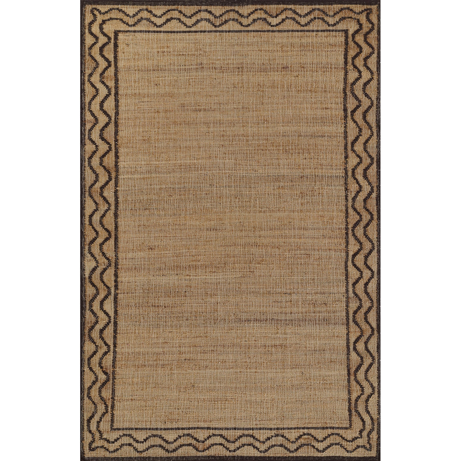 Erin Gates by Momeni Orchard Ripple Brown Hand Woven Wool and Jute Area Rug