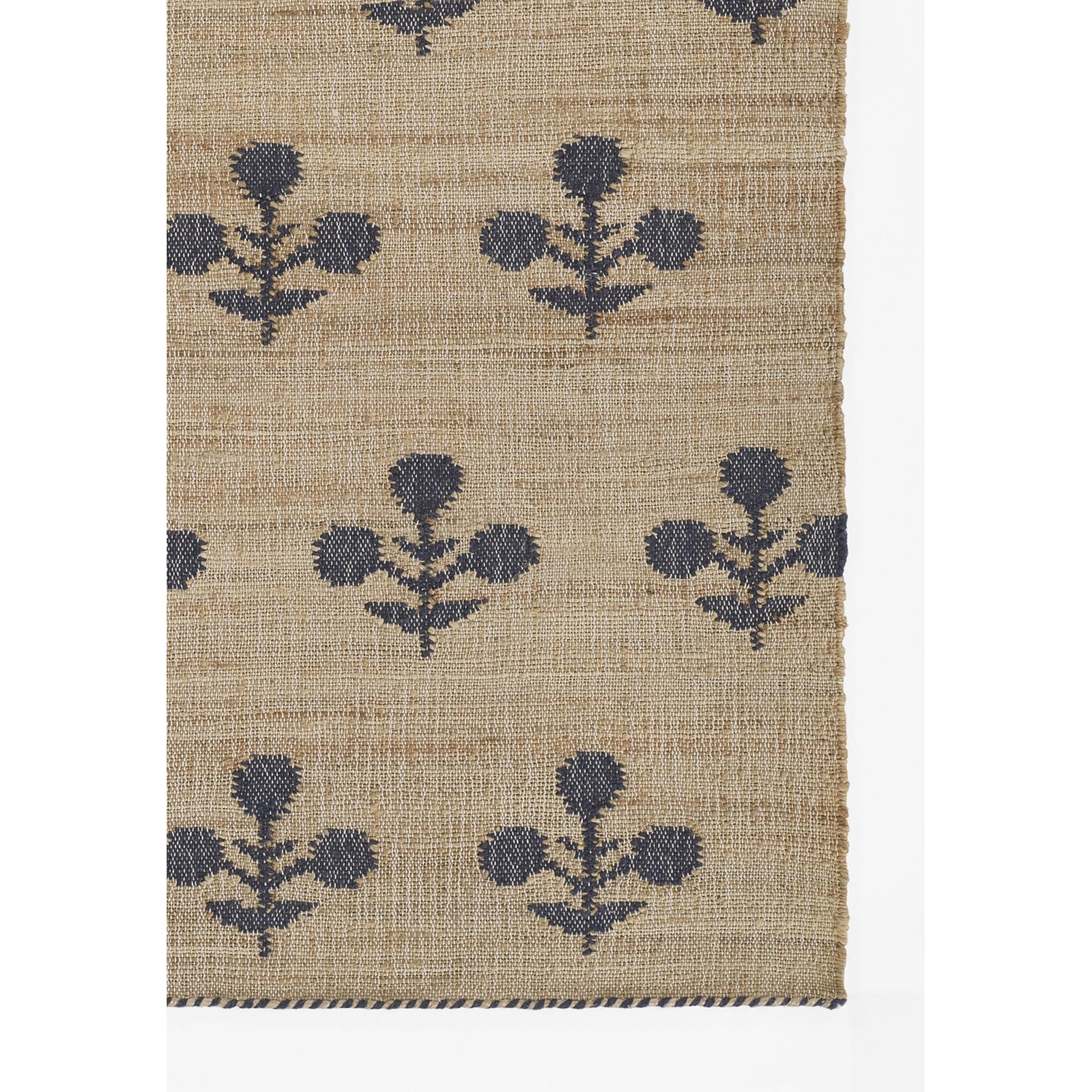 Erin Gates by Momeni Orchard Bloom Blue Hand Woven Wool and Jute Area Rug