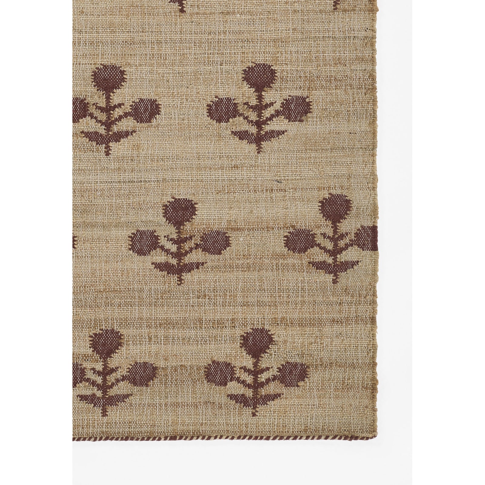 Erin Gates by Momeni Orchard Bloom Rust Hand Woven Wool and Jute Area Rug