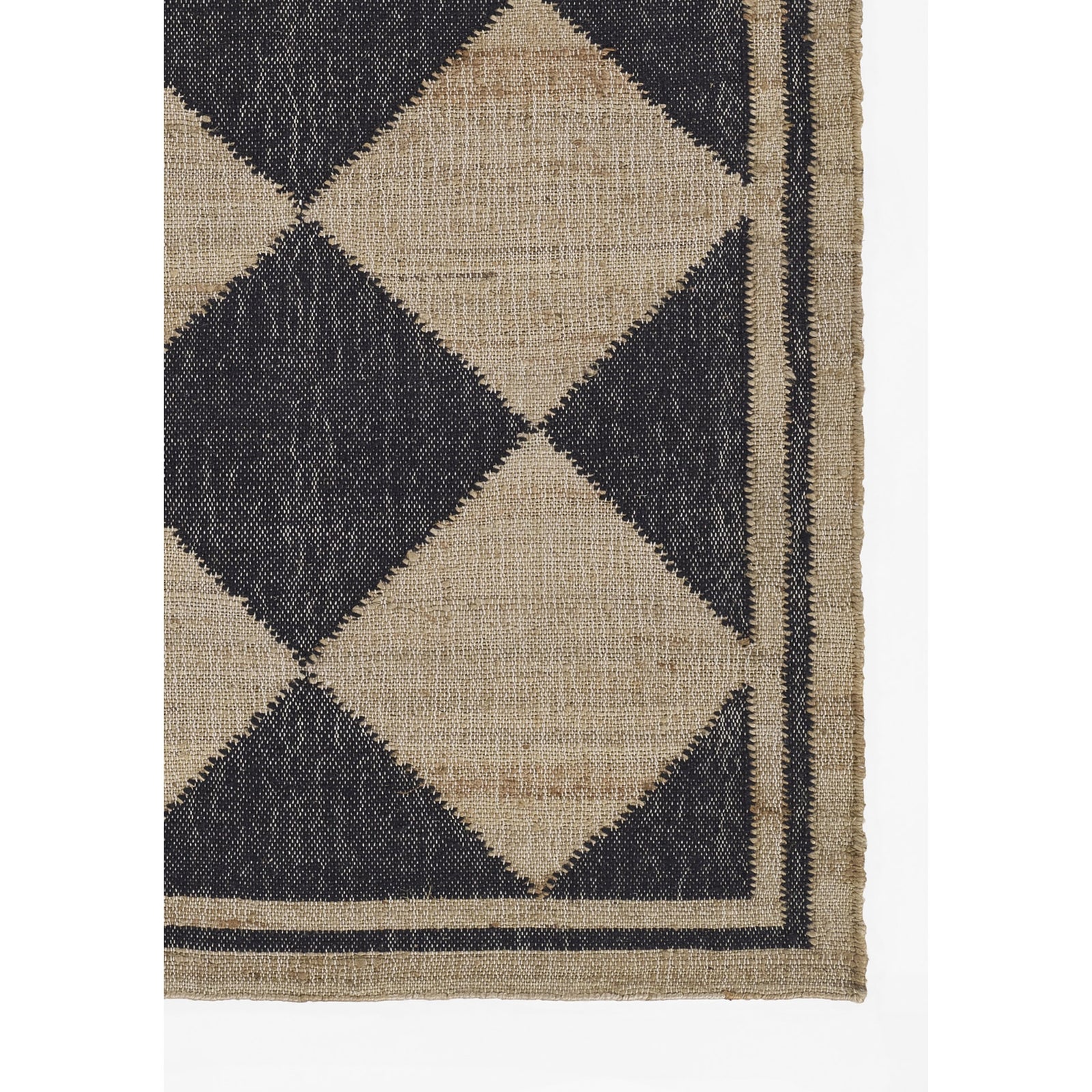 Erin Gates by Momeni Orchard Court Black Hand Woven Wool and Jute Area Rug