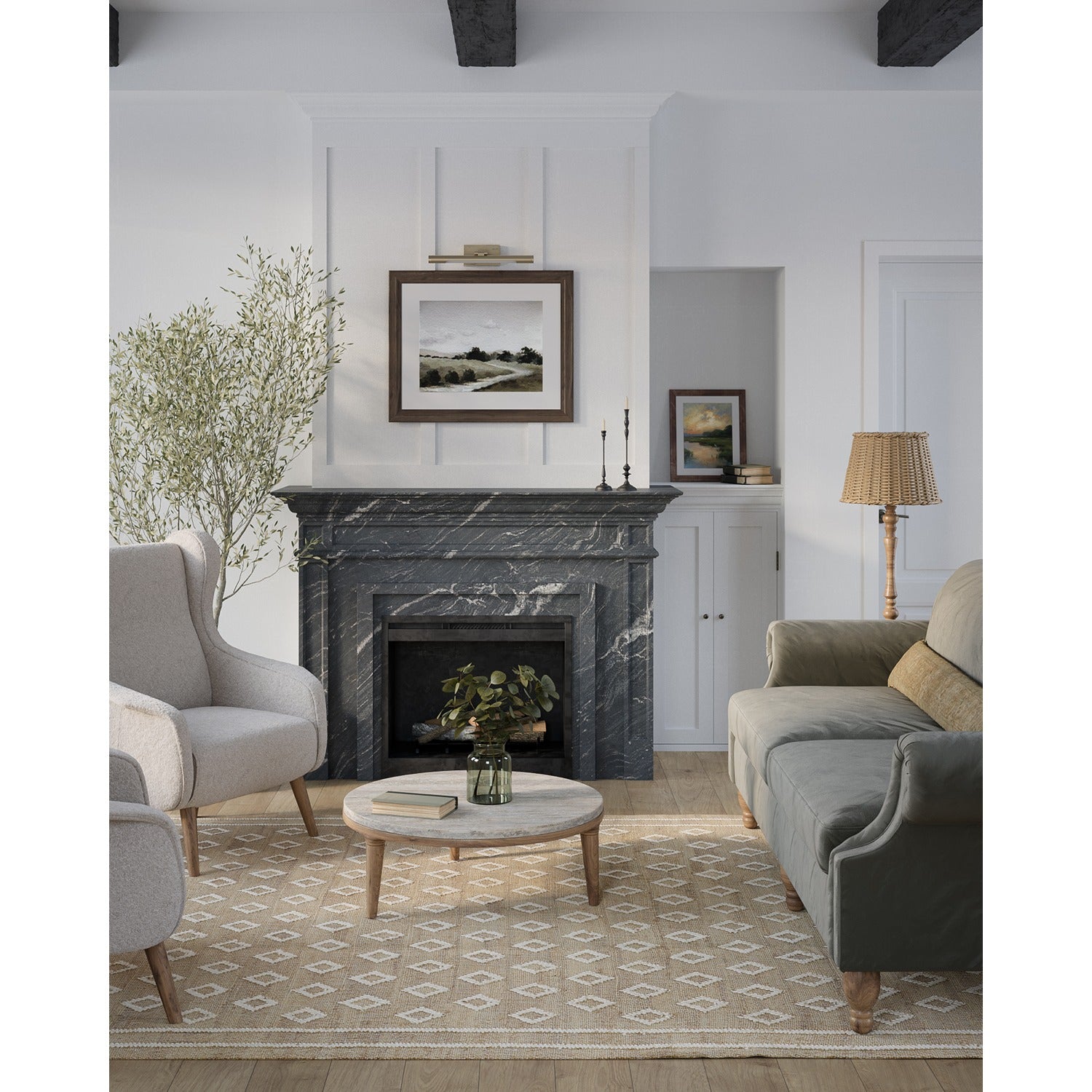 Erin Gates by Momeni Orchard Tiny Diamond Natural Hand Woven Rug