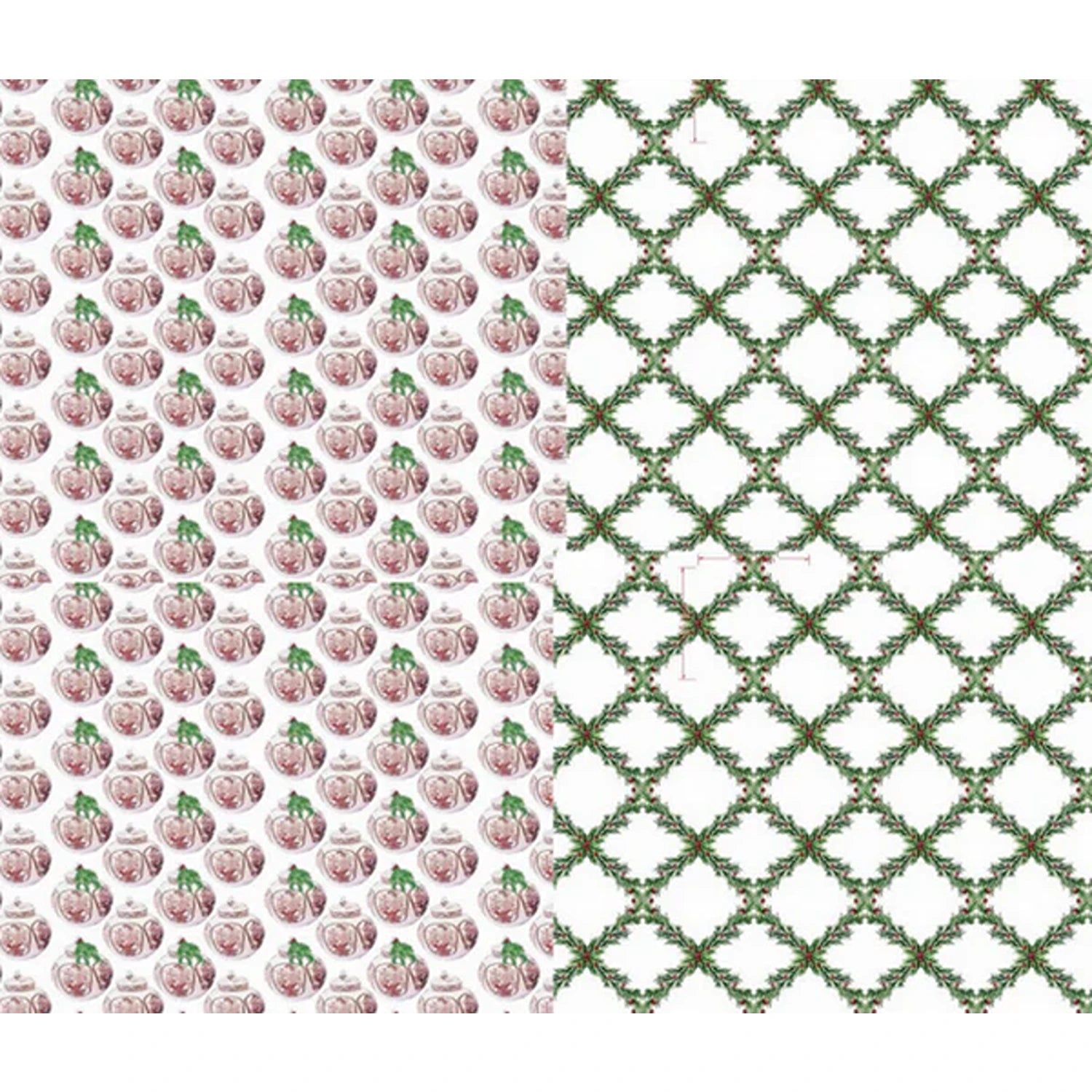 Reversible Red Ginger Jar and Trellis Gift Wrap