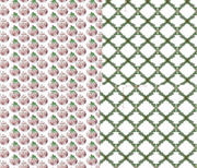 Reversible Red Ginger Jar and Trellis Gift Wrap