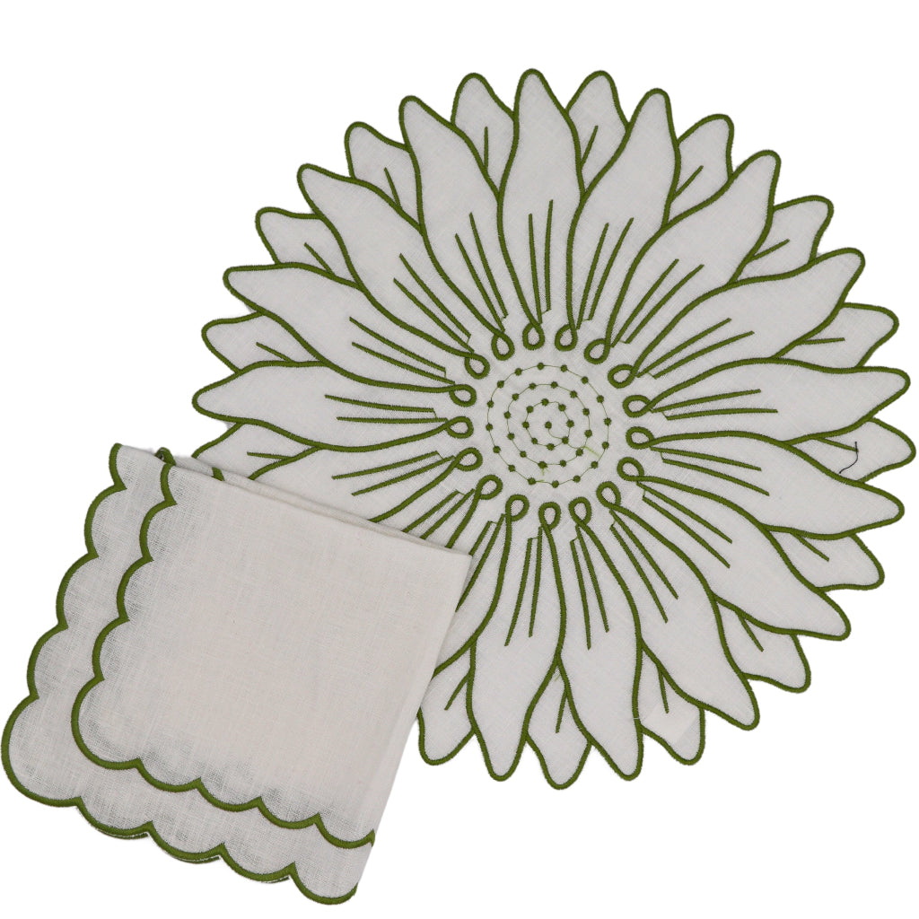 Olive Bloom Placemat - Set of 4
