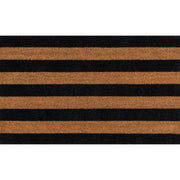 Erin Gates by Momeni Park Stripe Black Hand Woven Natural Coir Doormat 1'6" X 2'6"