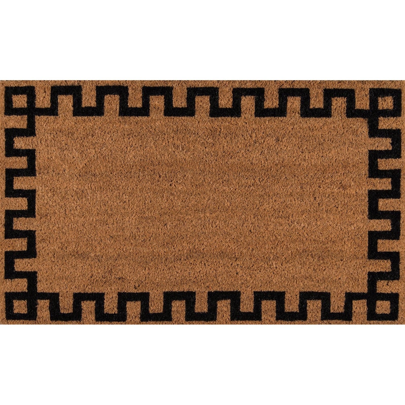 Erin Gates by Momeni Park Greek Key Natural Hand Woven Natural Coir Doormat 1'6" X 2'6"