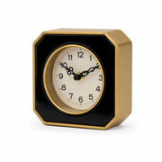 Black and Gold Metal Table Clock