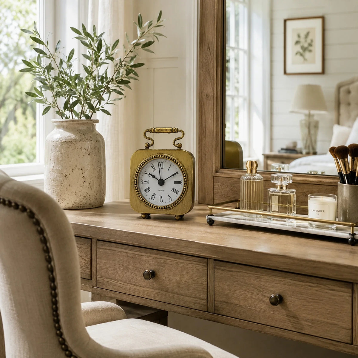 Amelie Metal Table Clock