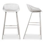 Aurelia Outdoor Barstool - White Set Of Two