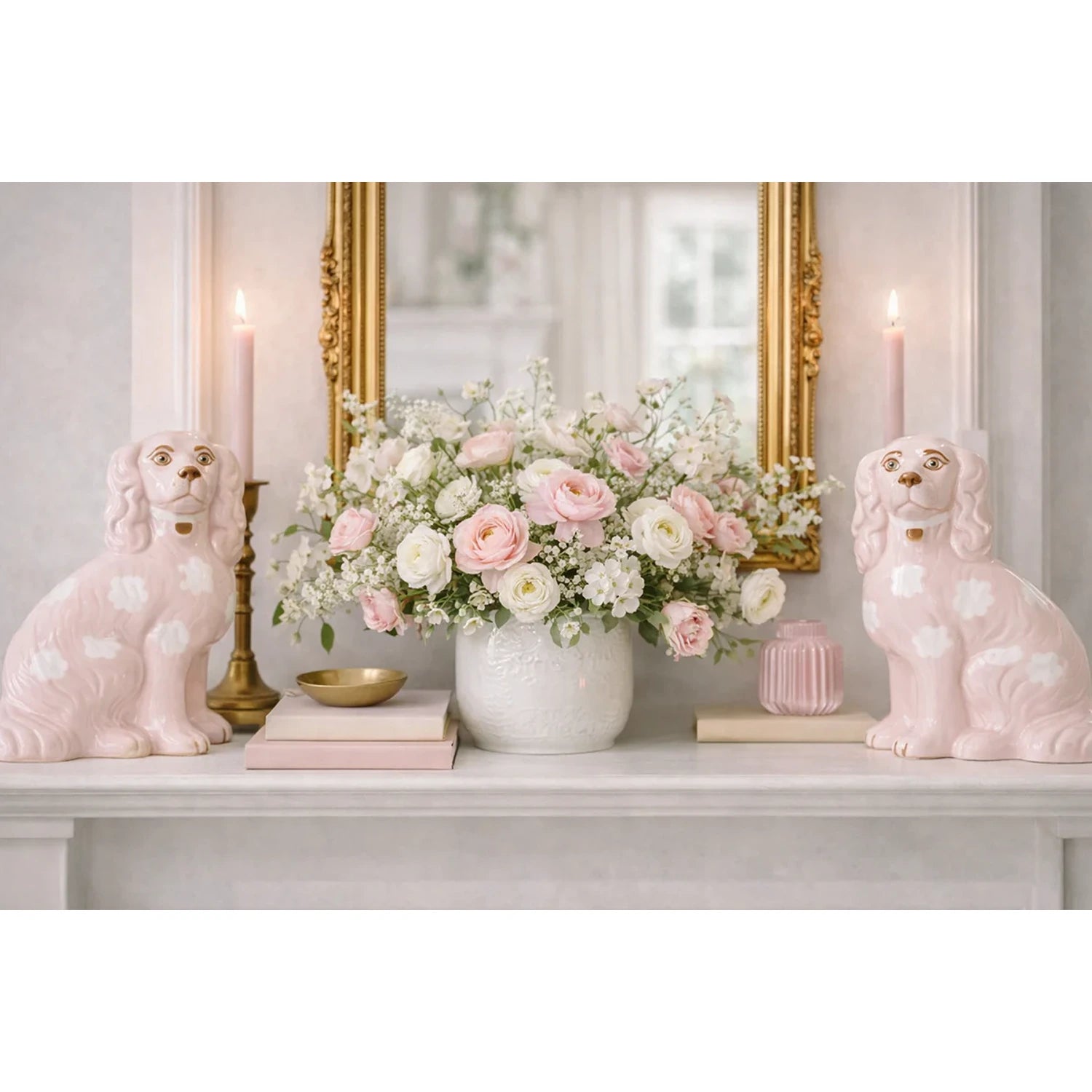 Pink Staffordshire Dogs